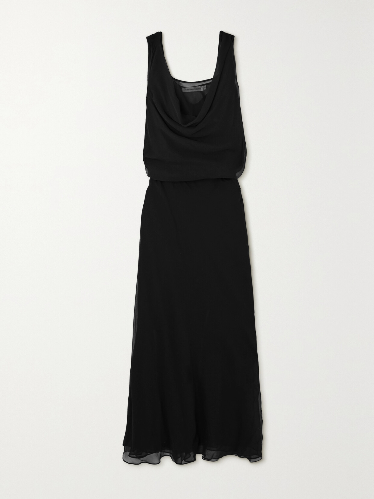 CHRISTOPHER ESBER DRAPED SILK-GEORGETTE MAXI DRESS