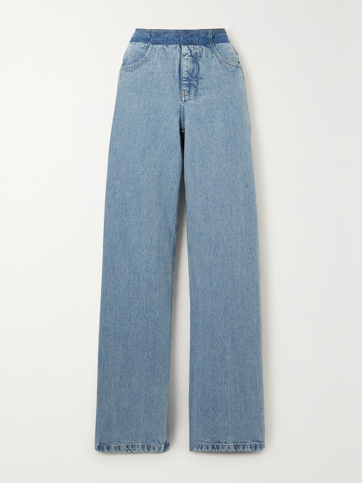 Christopher Esber - Two-tone Mid-rise Straight-leg Jeans - Blue