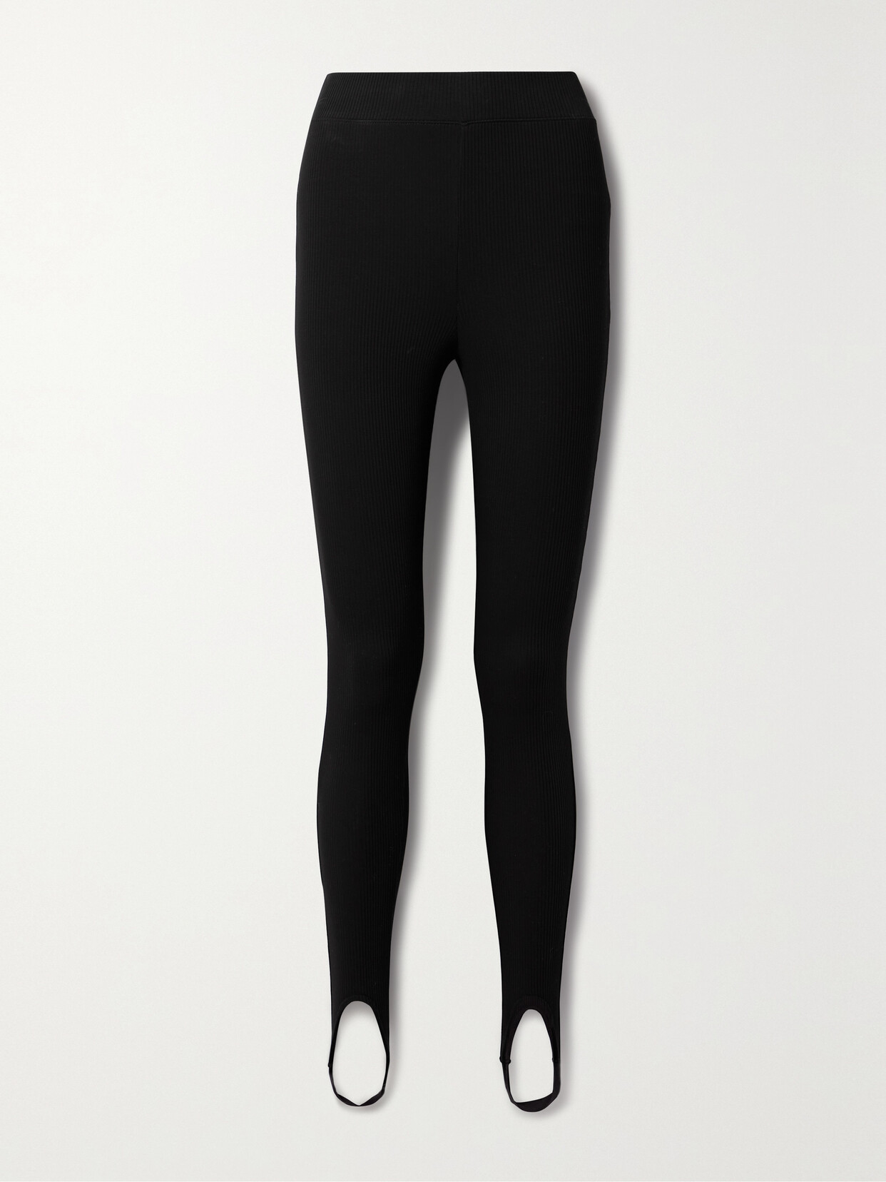 Skin - Issa Ribbed Pima Cotton-jersey Stirrup Leggings - Black