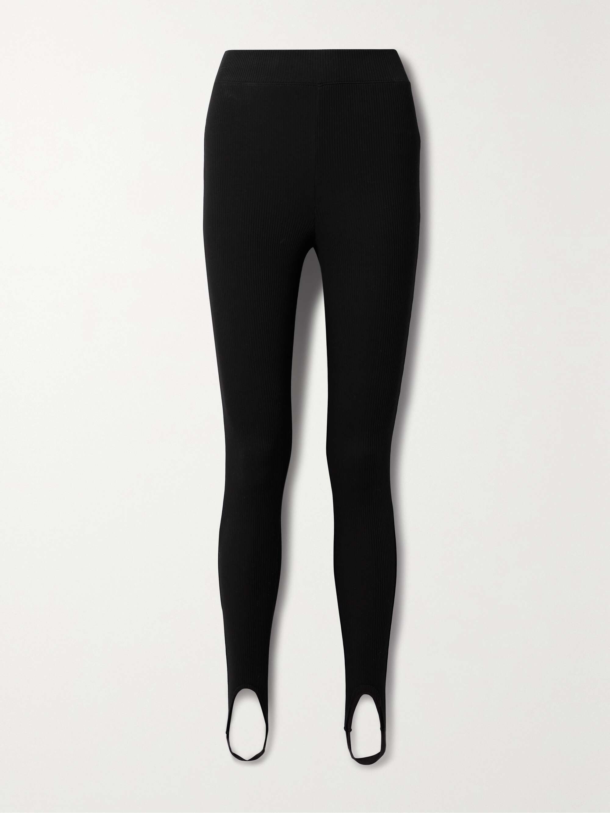 Issa ribbed Pima cotton-jersey stirrup leggings