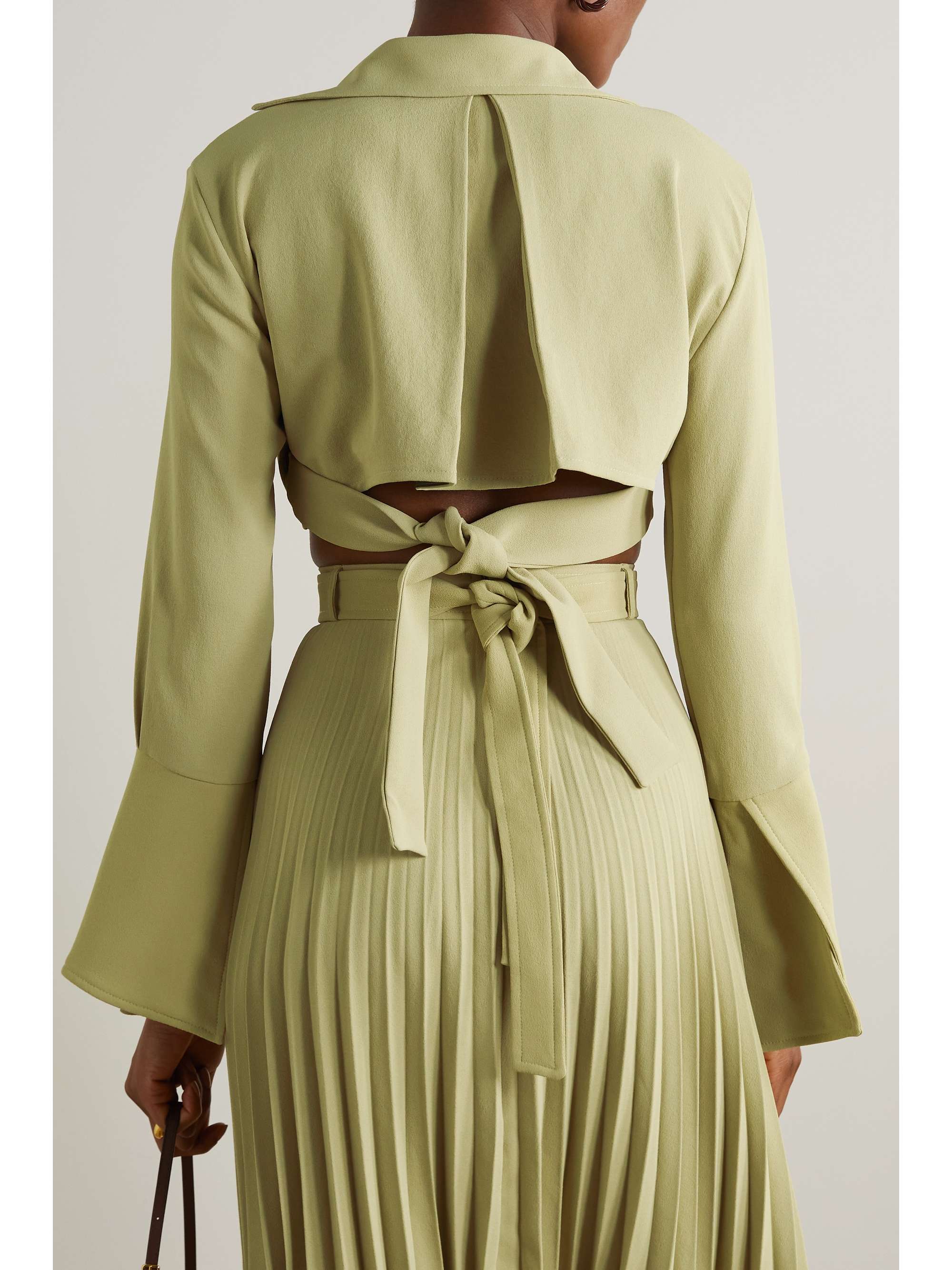 THEBE MAGUGU Cropped crepe shirt