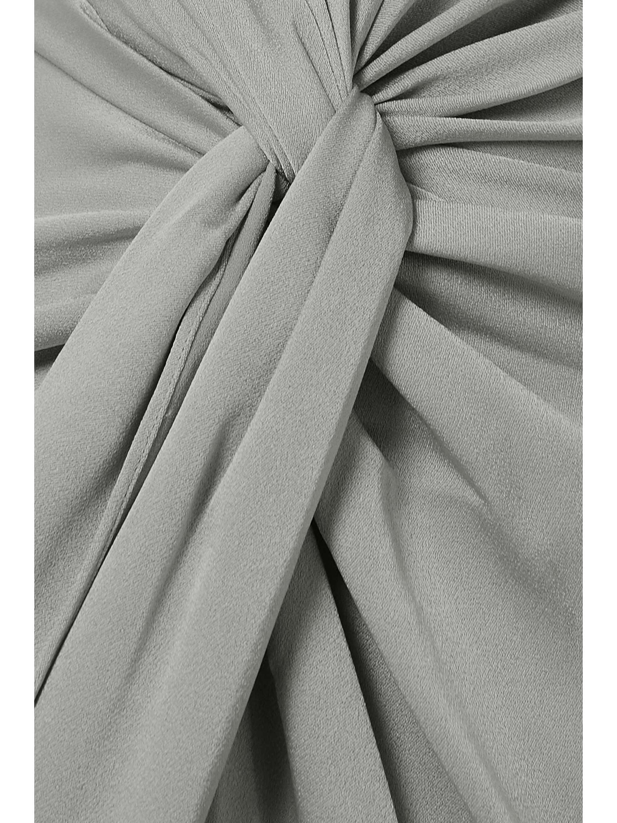 ALEX PERRY Griffith strapless twist-front satin-crepe gown