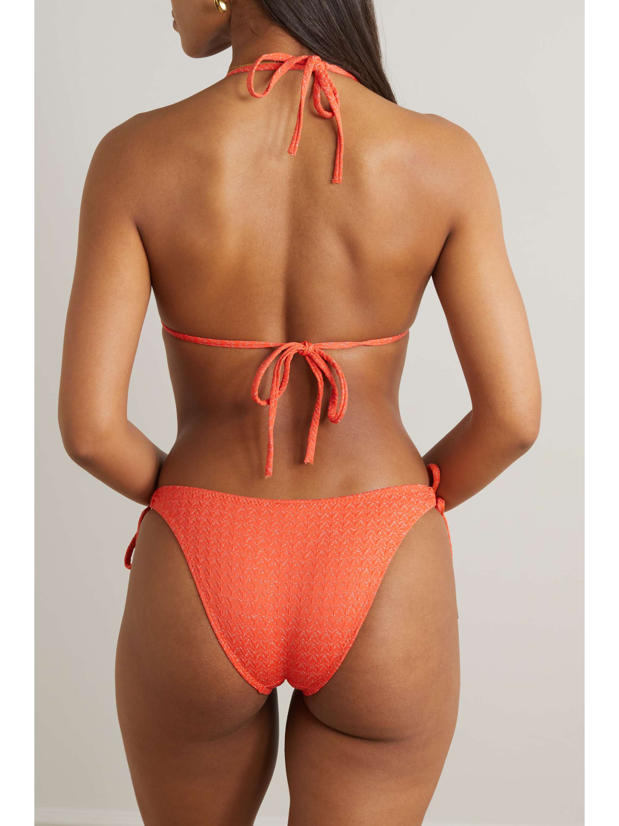 MELISSA ODABASH Venice textured metallic bikini top