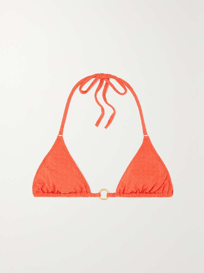 Melissa Odabash Venice Textured Metallic Bikini Top