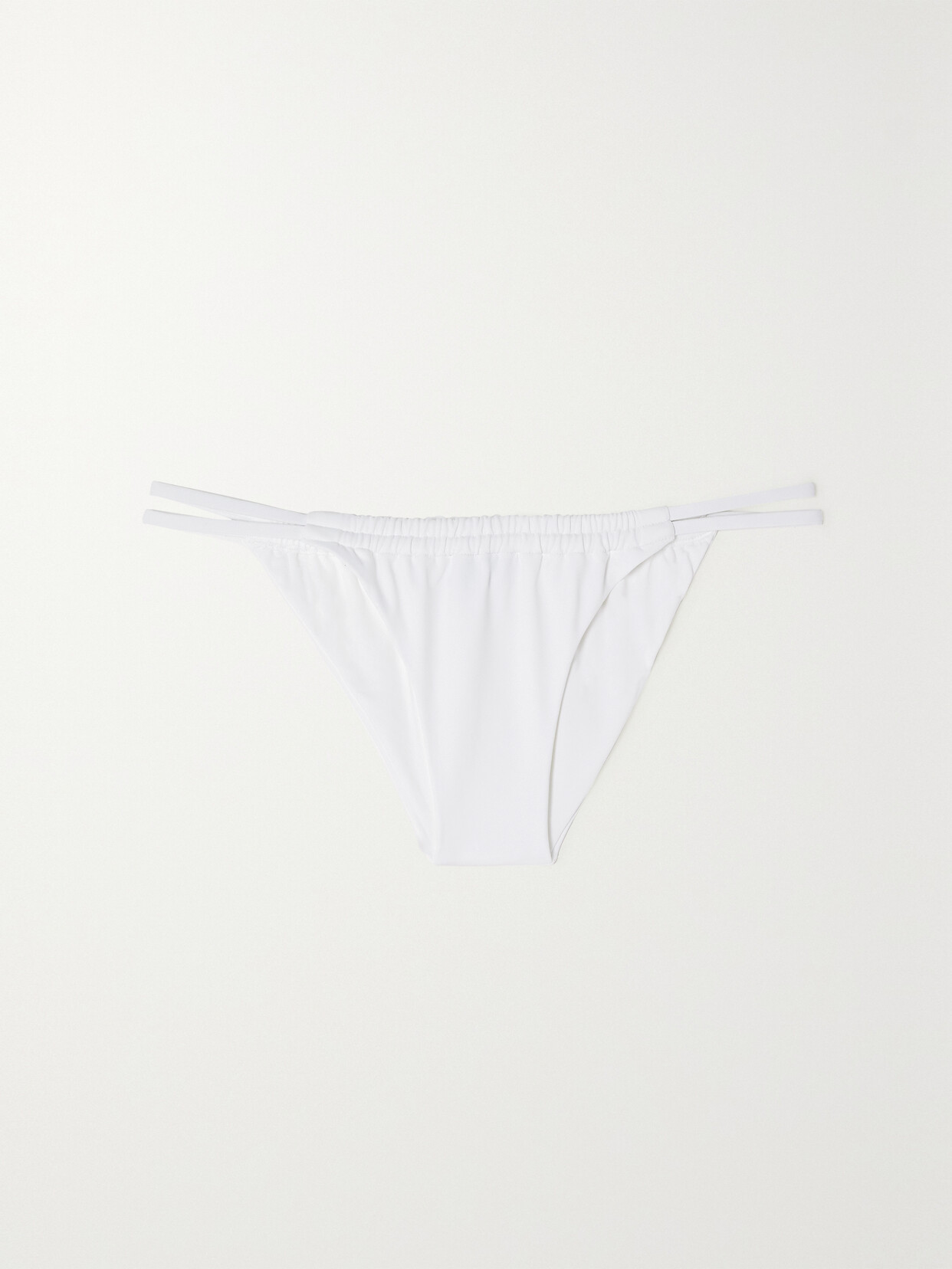 Melissa Odabash Luxor Ruched Stretch Bikini Briefs In White