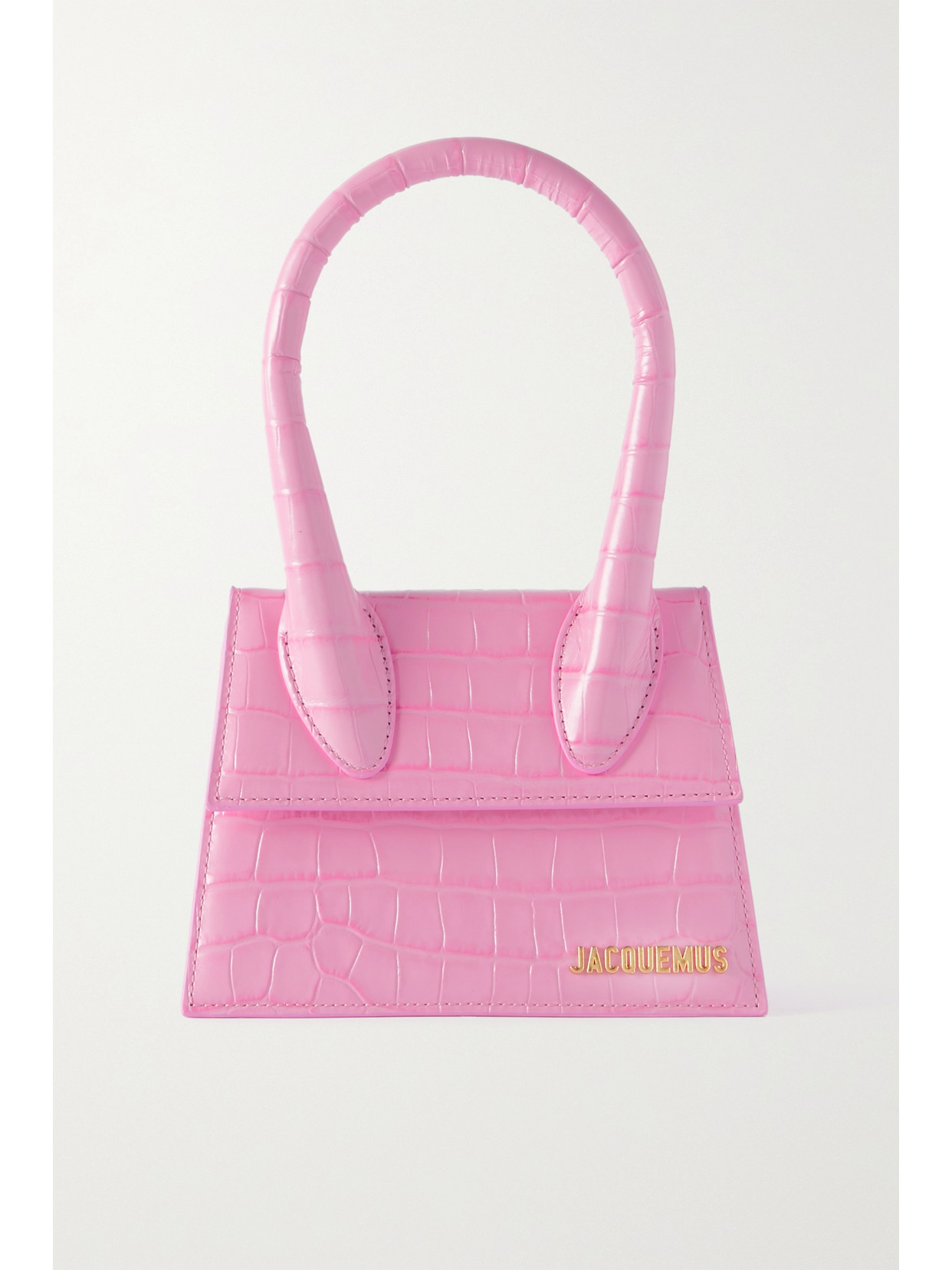 Jacquemus - Le Chiquito Moyen Croc-effect Leather Tote - Pink