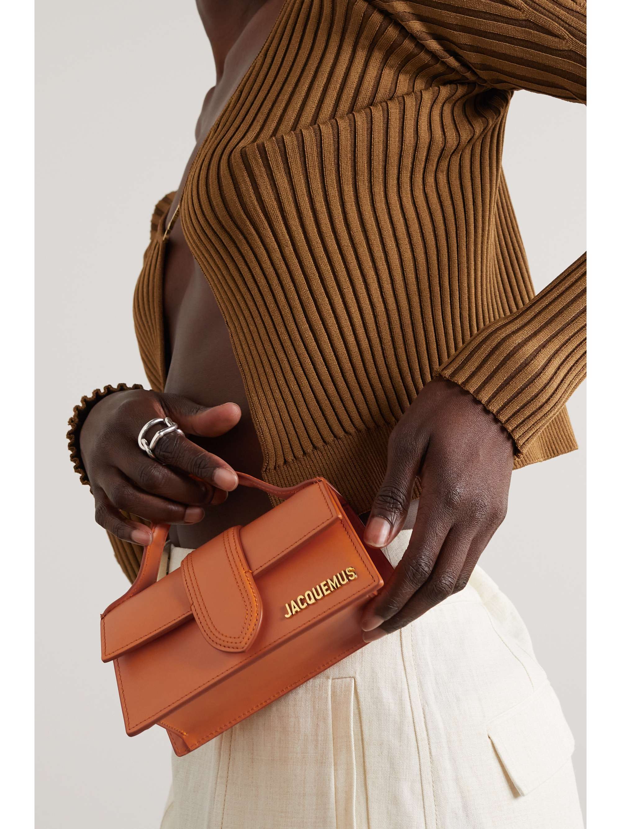 JACQUEMUS Le Bambino leather tote