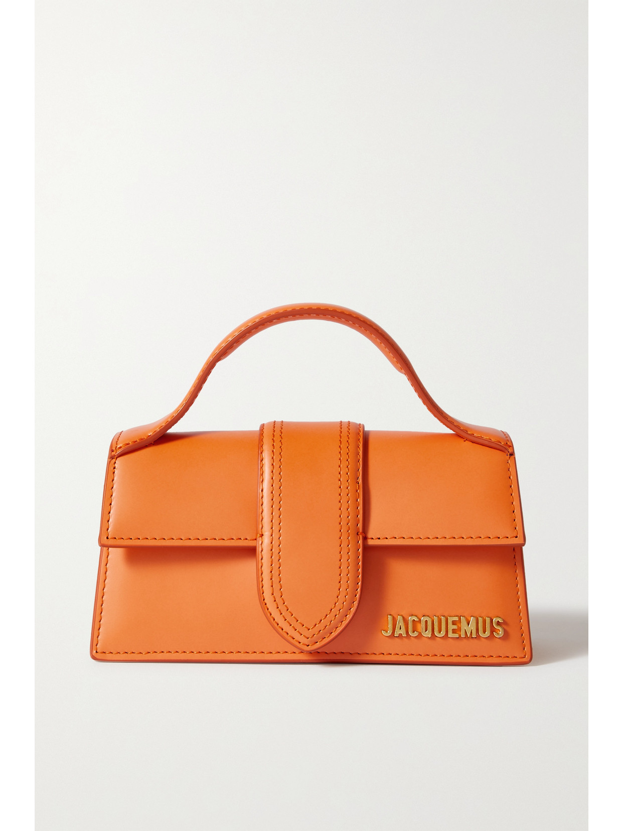 Jacquemus Le Bambino Leather Tote In Orange