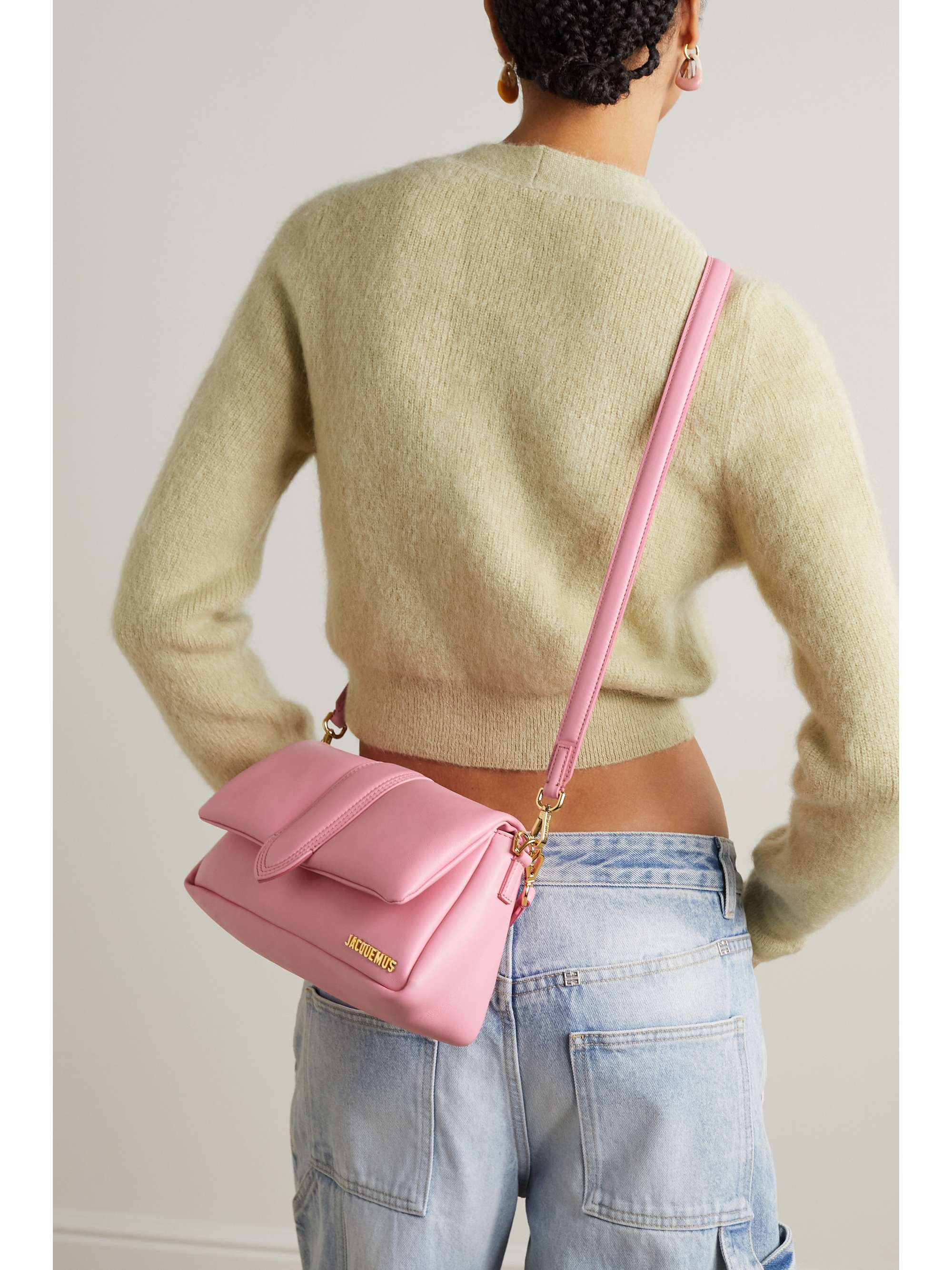 JACQUEMUS Le Bambimou padded leather shoulder bag NETAPORTER