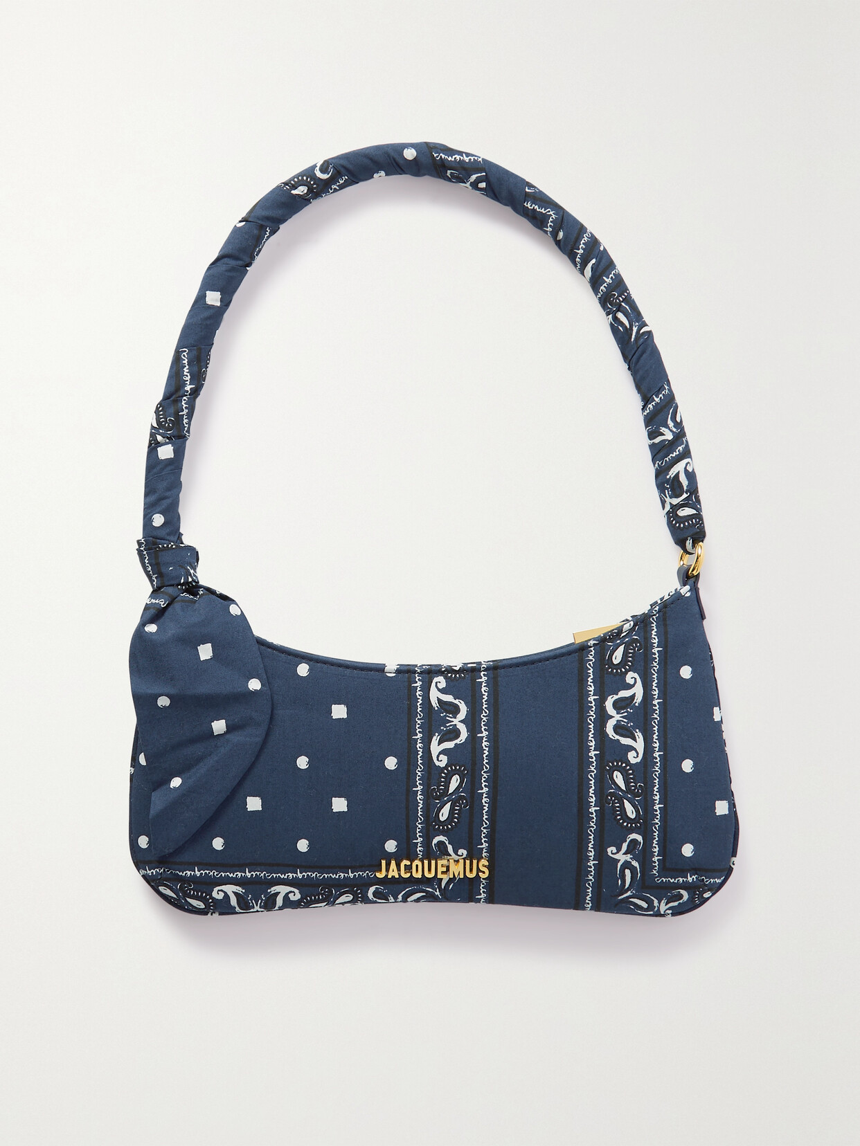 Jacquemus - Le Bisou Bandana Printed Cotton-poplin Shoulder Bag - Blue