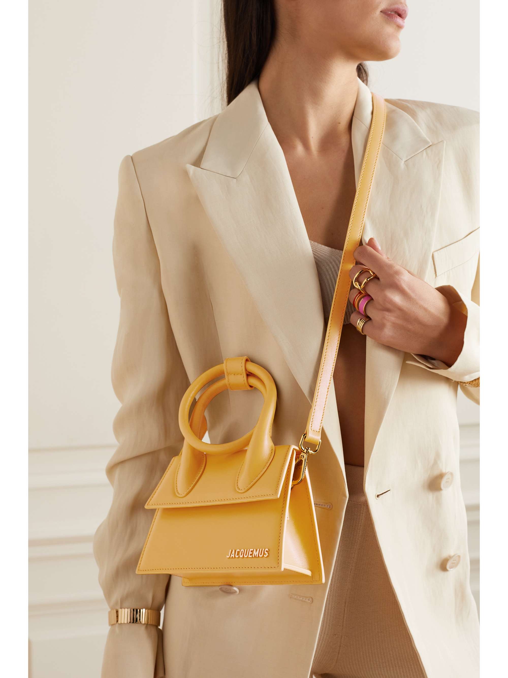 JACQUEMUS Le Chiquito Noeud leather shoulder bag