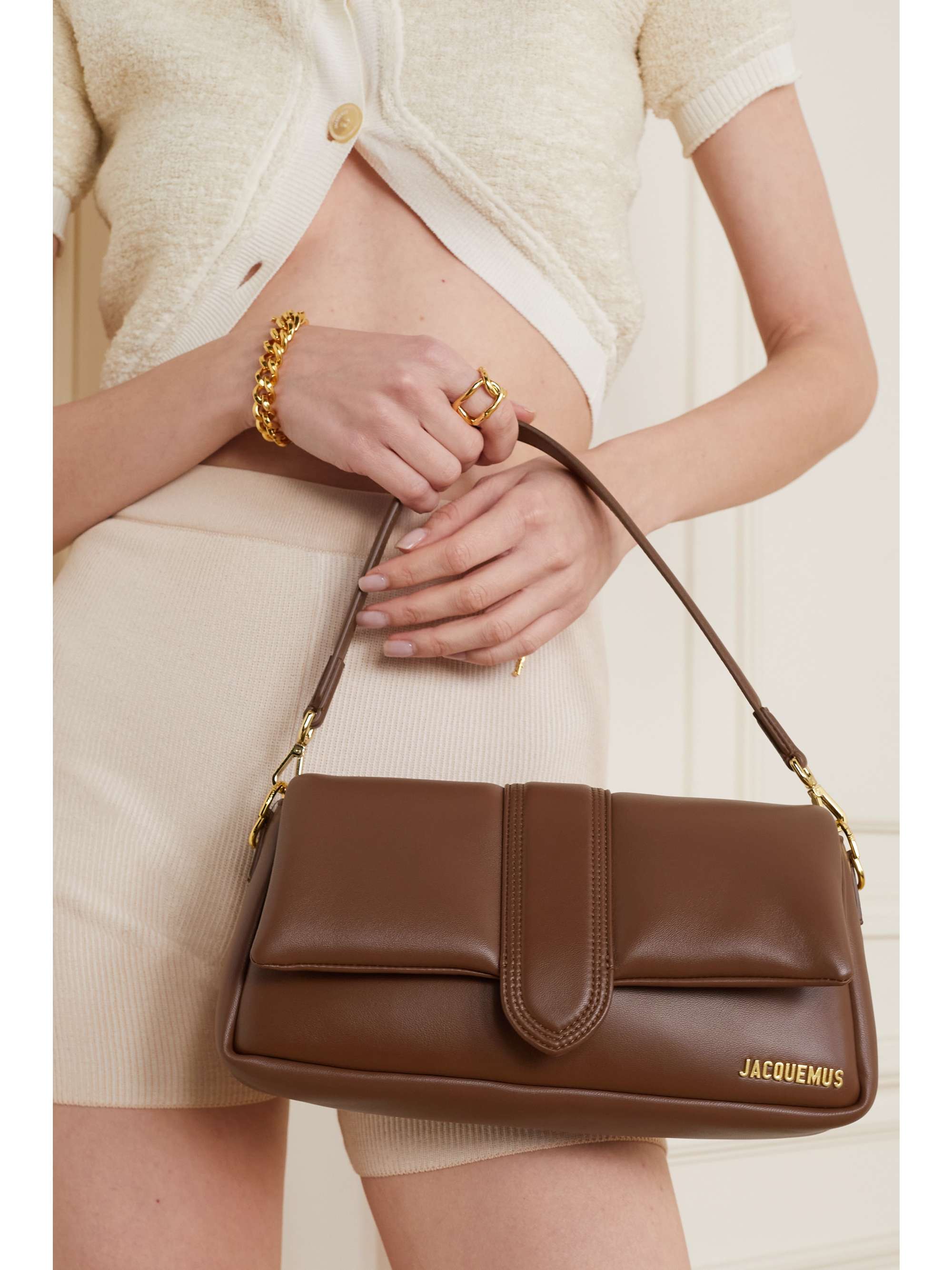 JACQUEMUS Le Bambimou padded leather shoulder bag