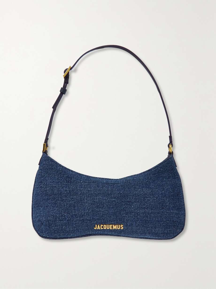 net-a-porter.com | Le Bisou Leather-trimmed Denim Shoulder Bag