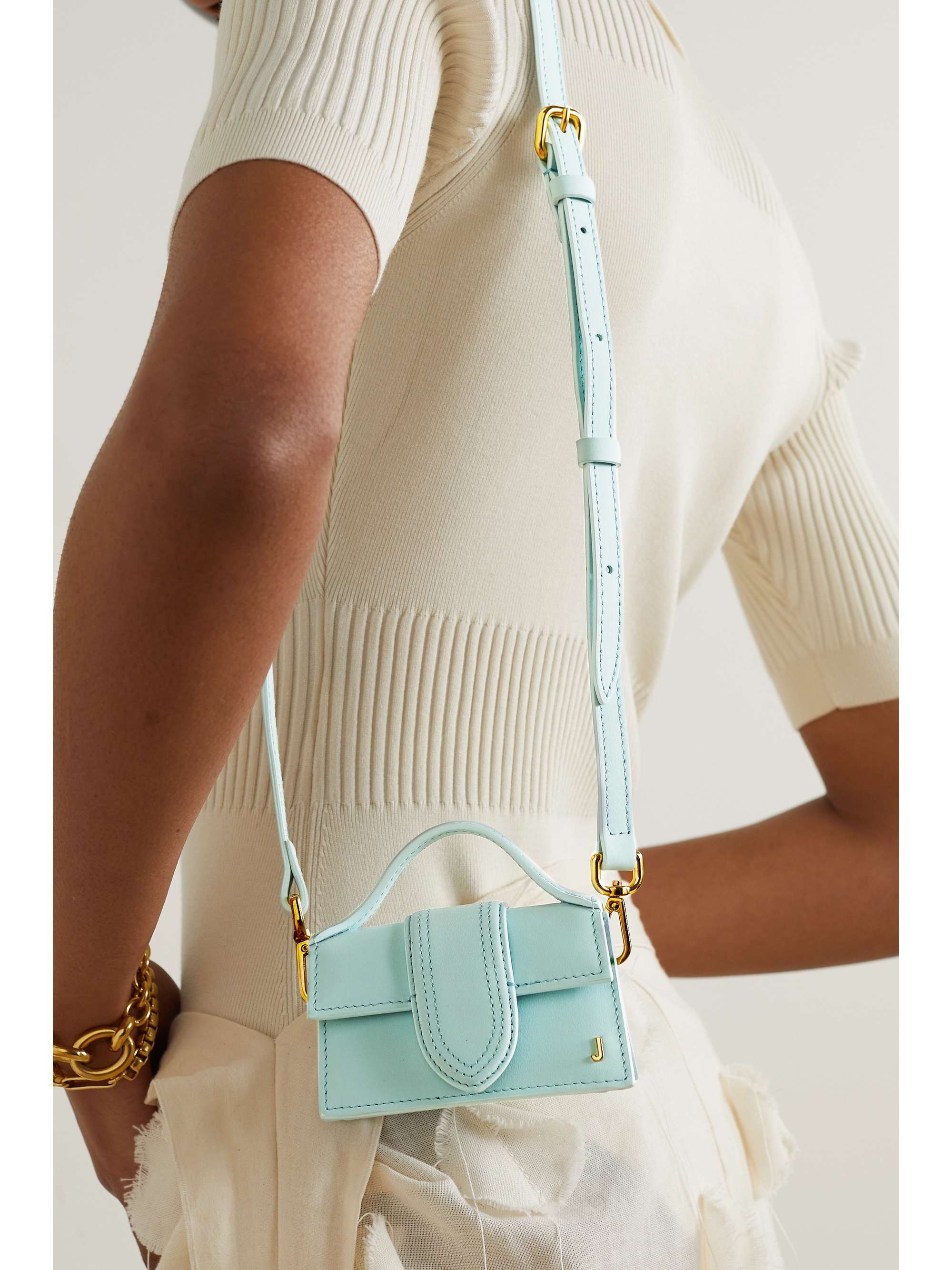 JACQUEMUS Le Petit Bambino leather shoulder bag