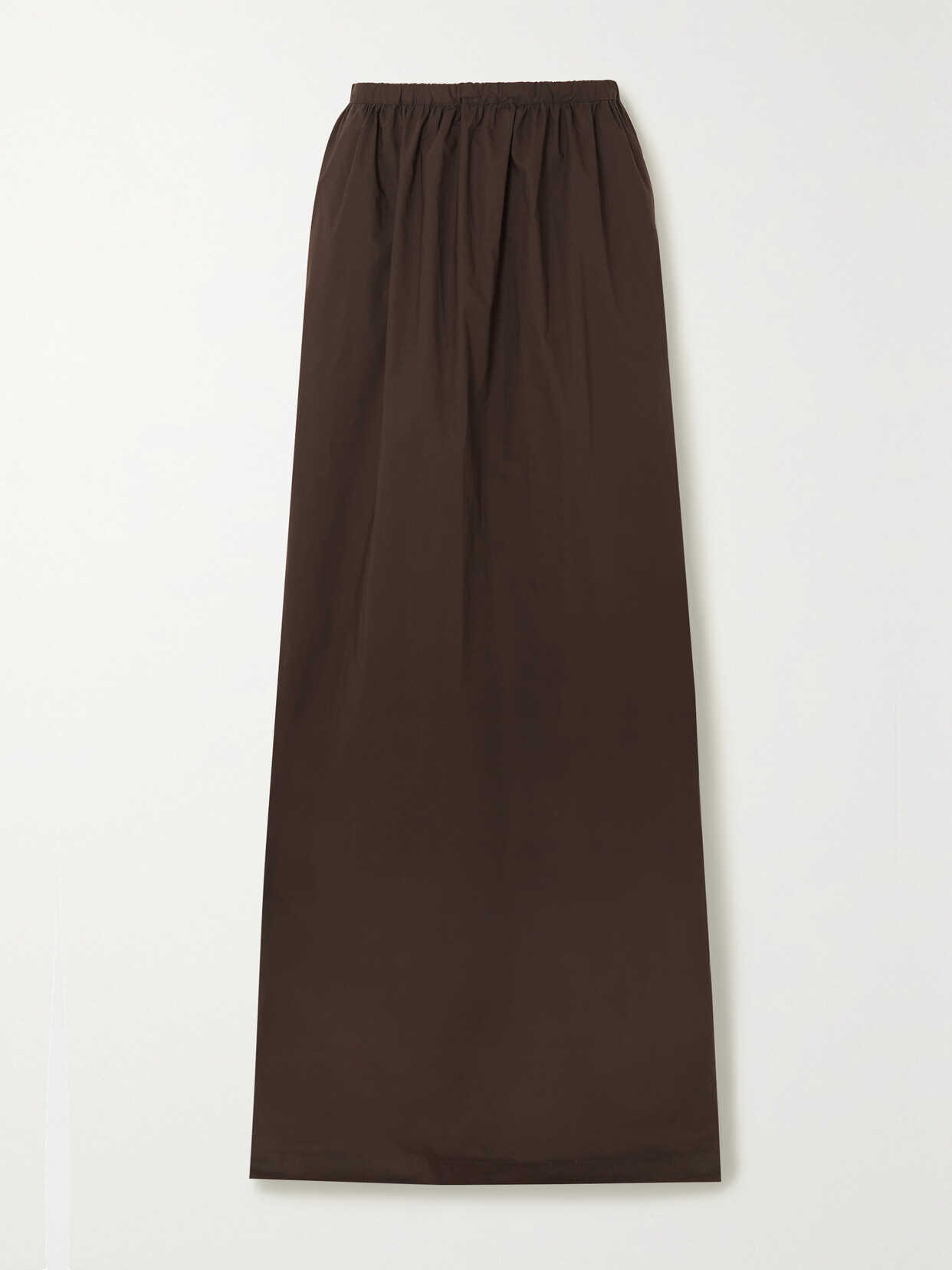 BEARE PARK - Gathered Cotton Maxi Skirt - Brown