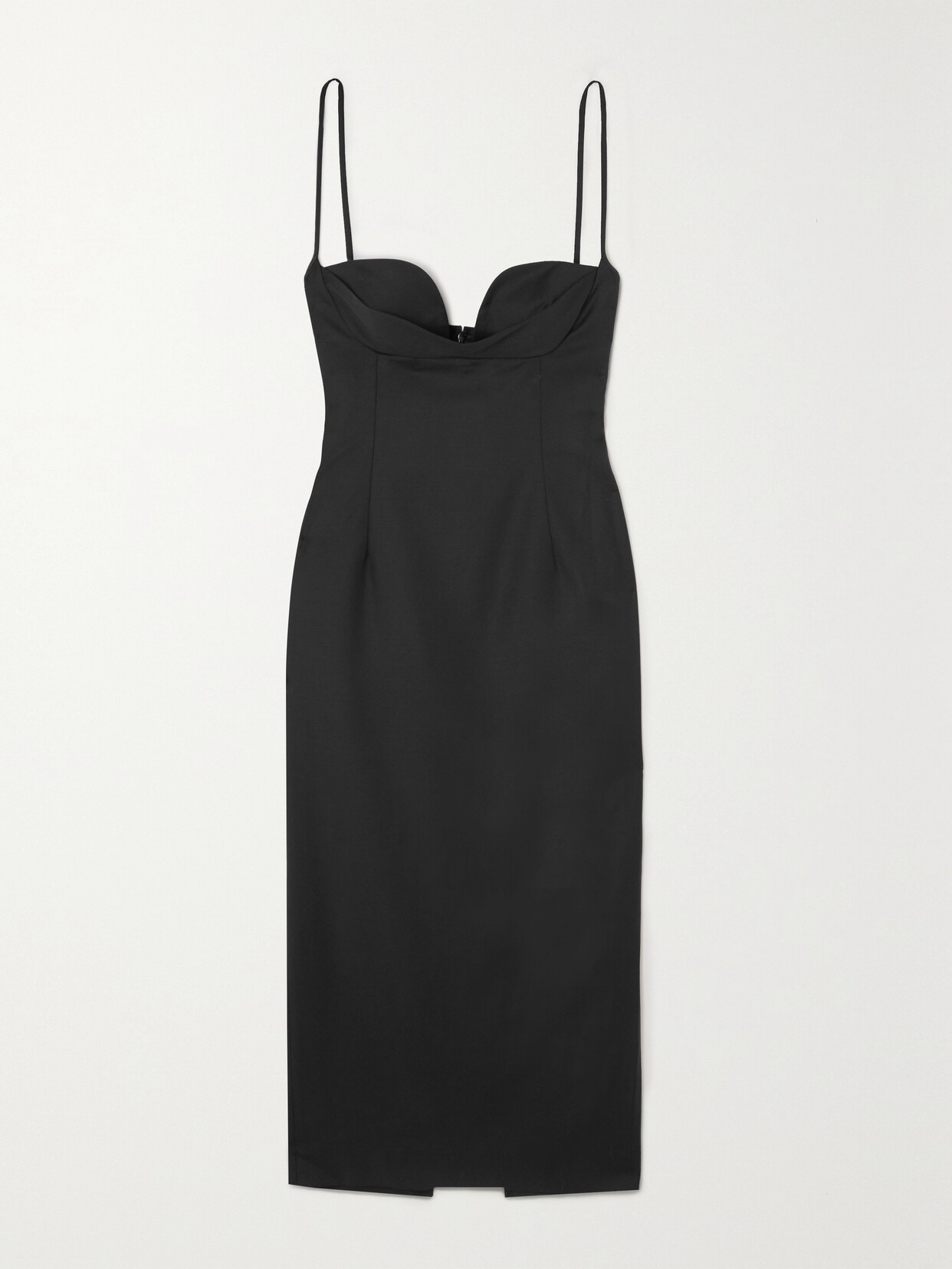 BEARE PARK - Paneled Wool Midi Dress - Black