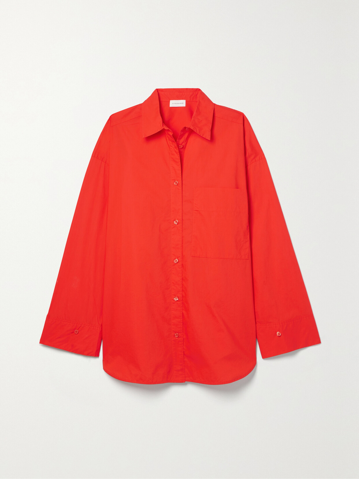 By Malene Birger Derris Organic Cotton-poplin Shirt In Orange