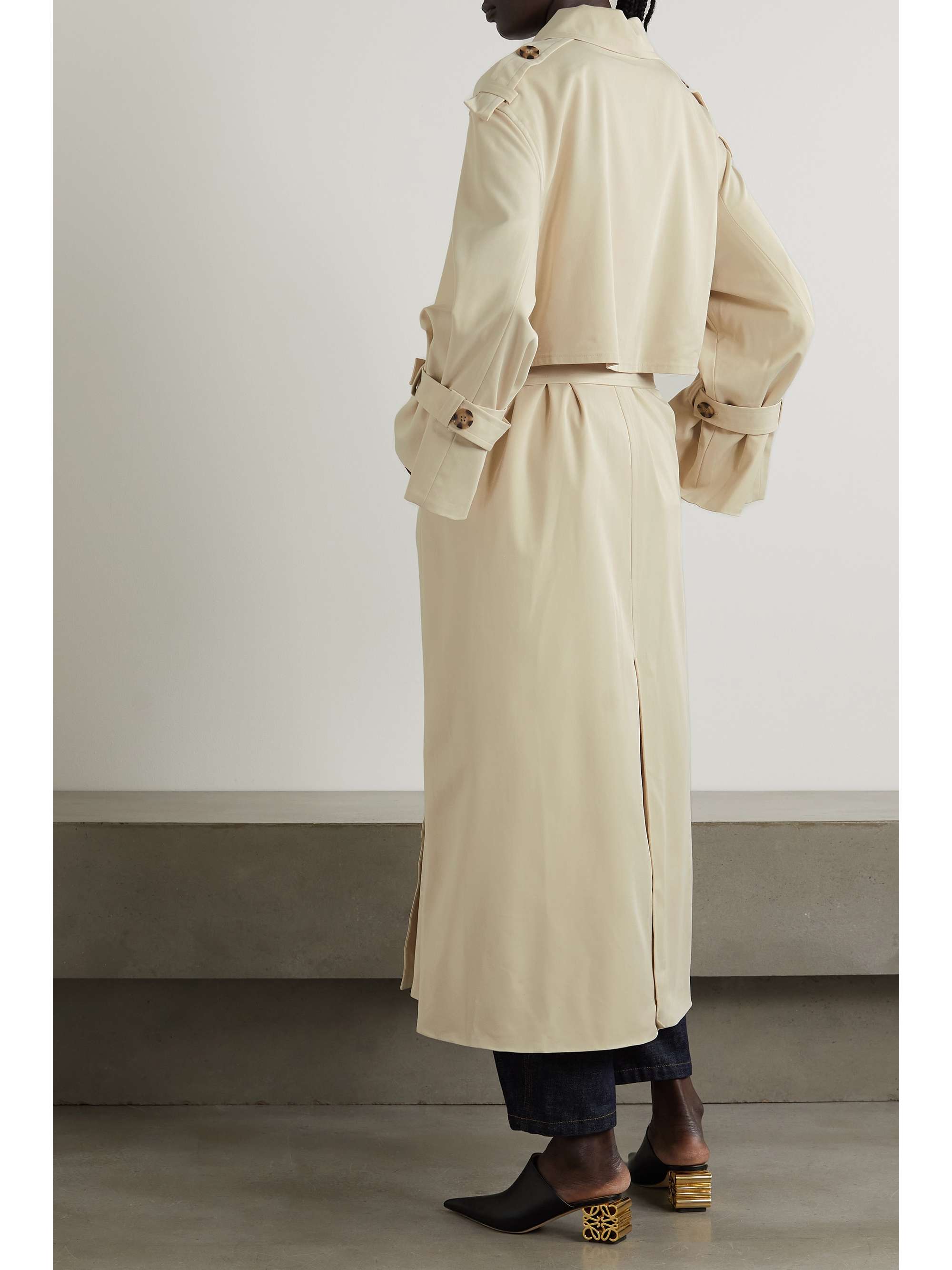 BY MALENE BIRGER Alanis belted double-breasted LENZING ECOVERO-blend twill trench coat