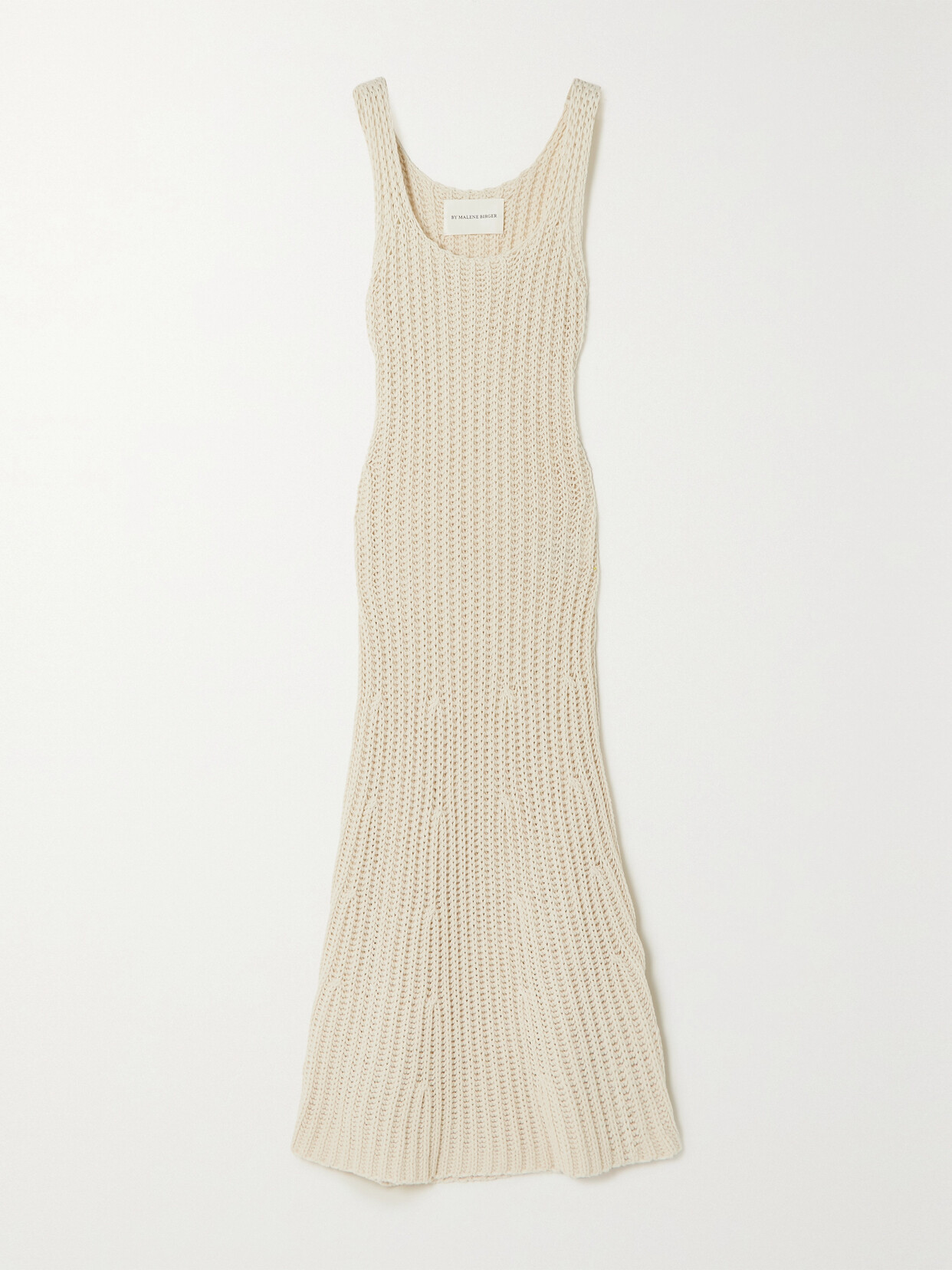 By Malene Birger - + Net Sustain Lione Crocheted Merino Wool And Cotton-blend Maxi Dress - Neutrals