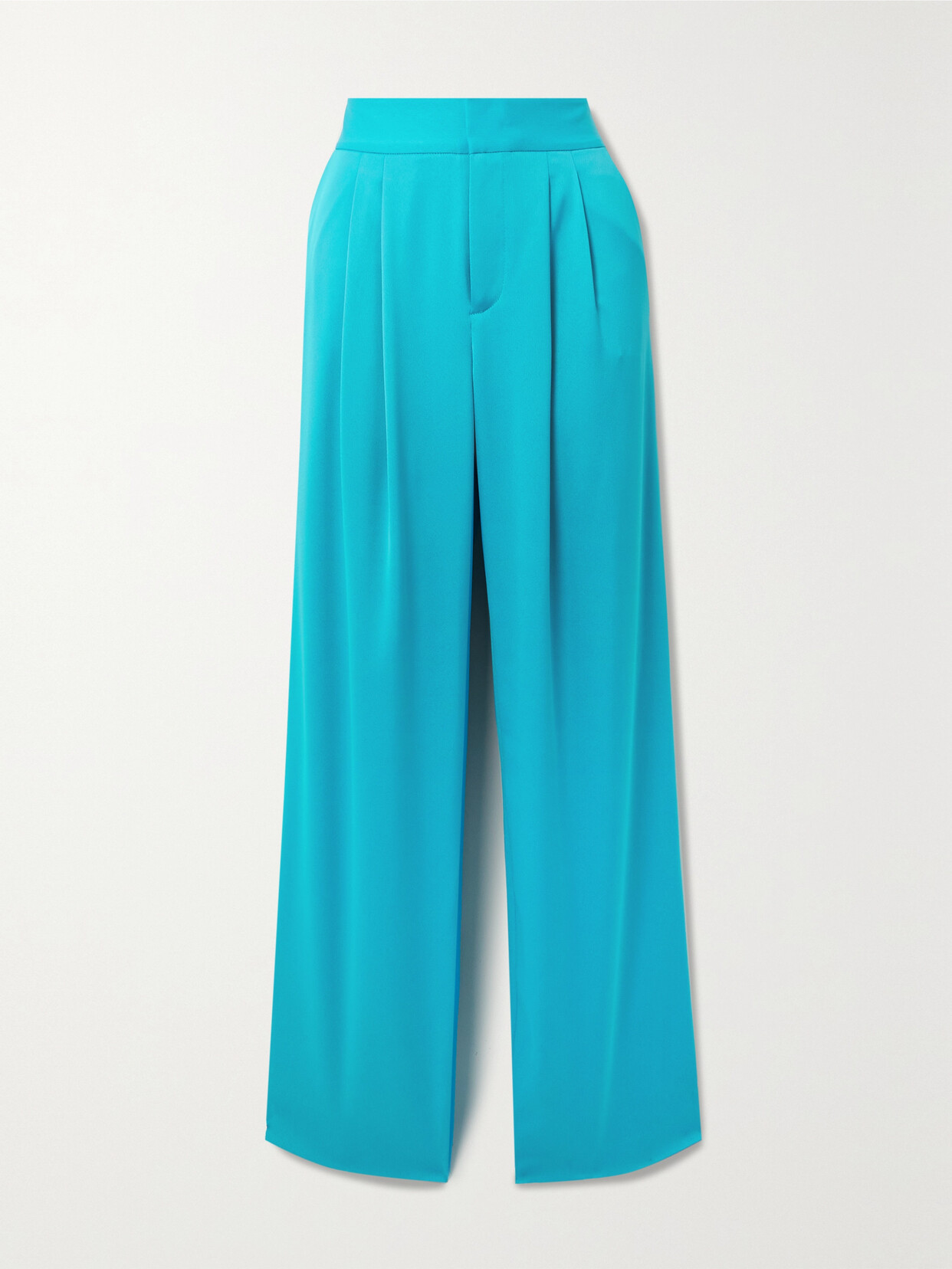 ALICE AND OLIVIA ATIA PLEATED WIDE-LEG CREPE PANTS