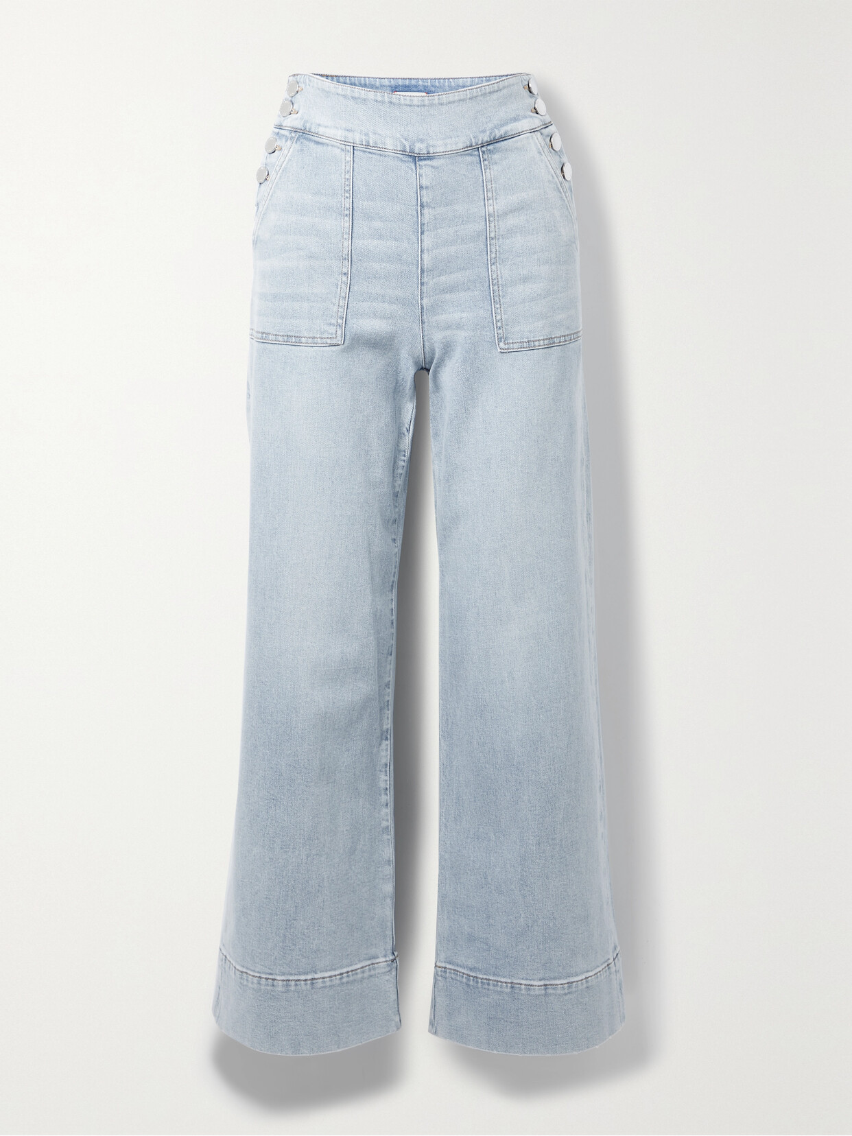 Alice + Olivia - Donald High-rise Wide-leg Jeans - Blue