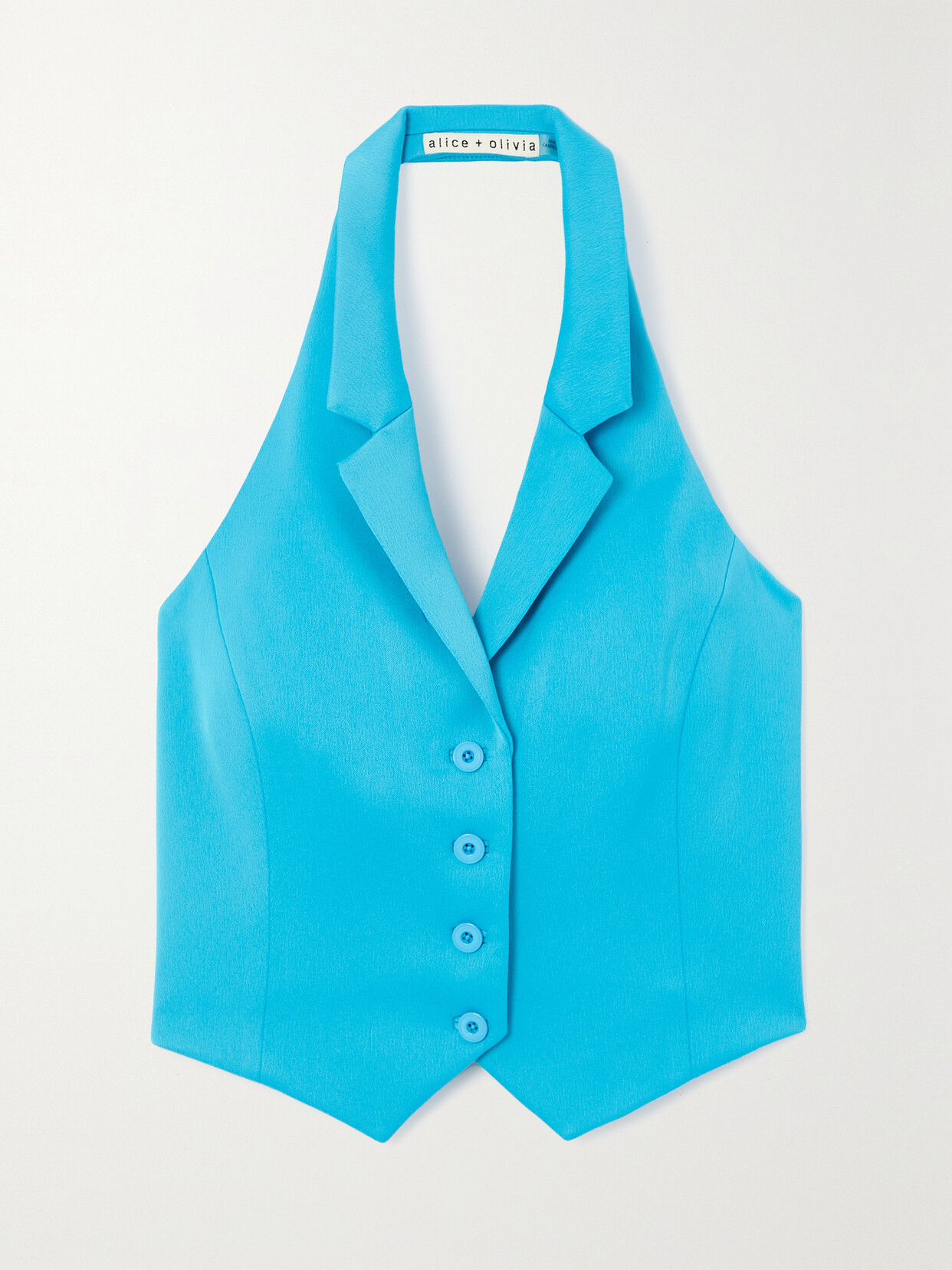 Alice + Olivia Donna Satin-crepe Halterneck Vest