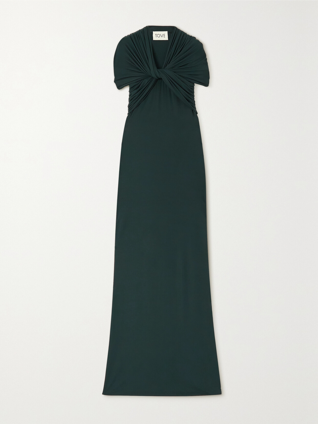 TOVE Lorna Twist-front Stretch-jersey Maxi Dress - Green