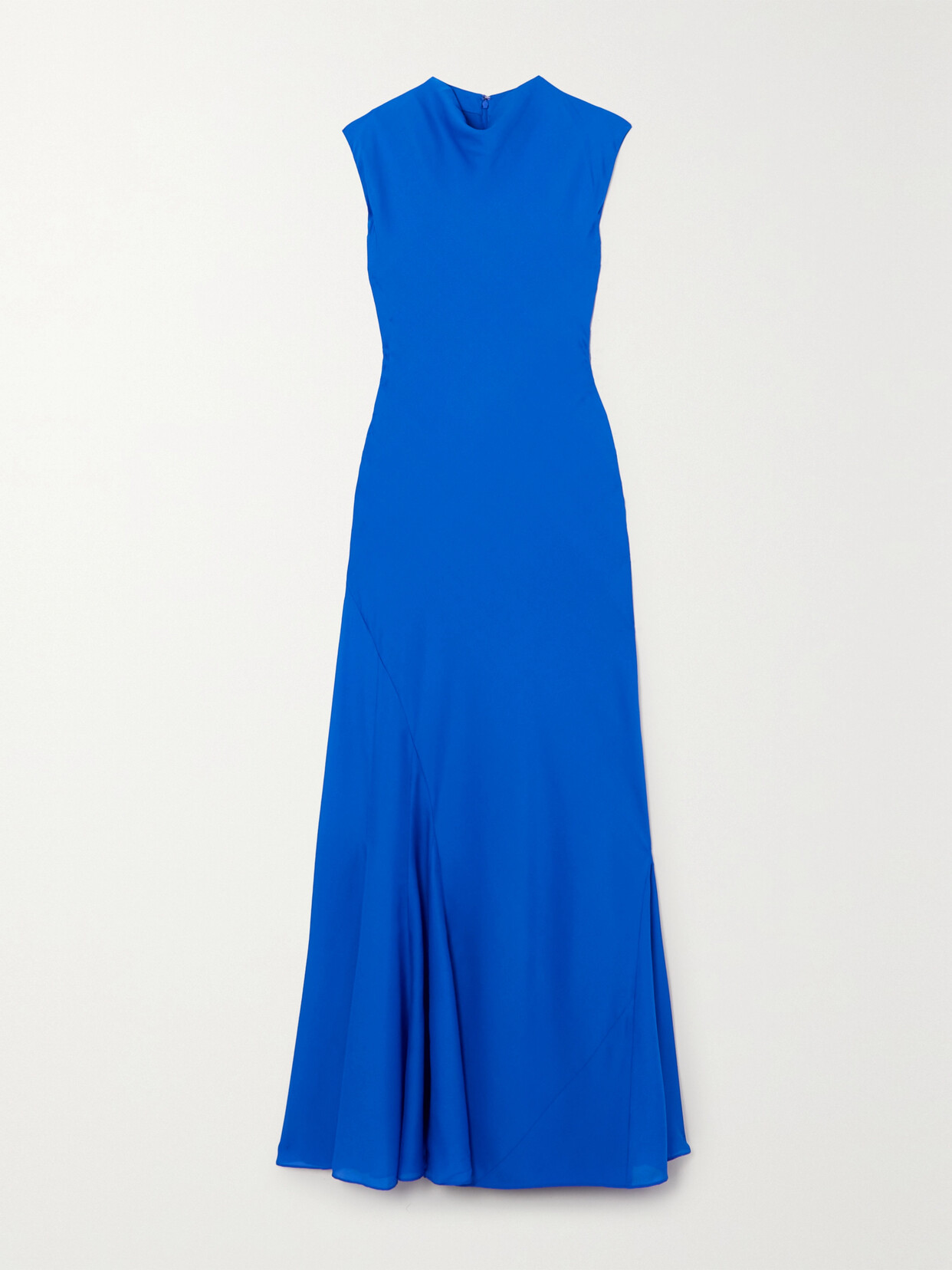 Tove Erin Silk High-neck Maxi Slip Dress In Blue