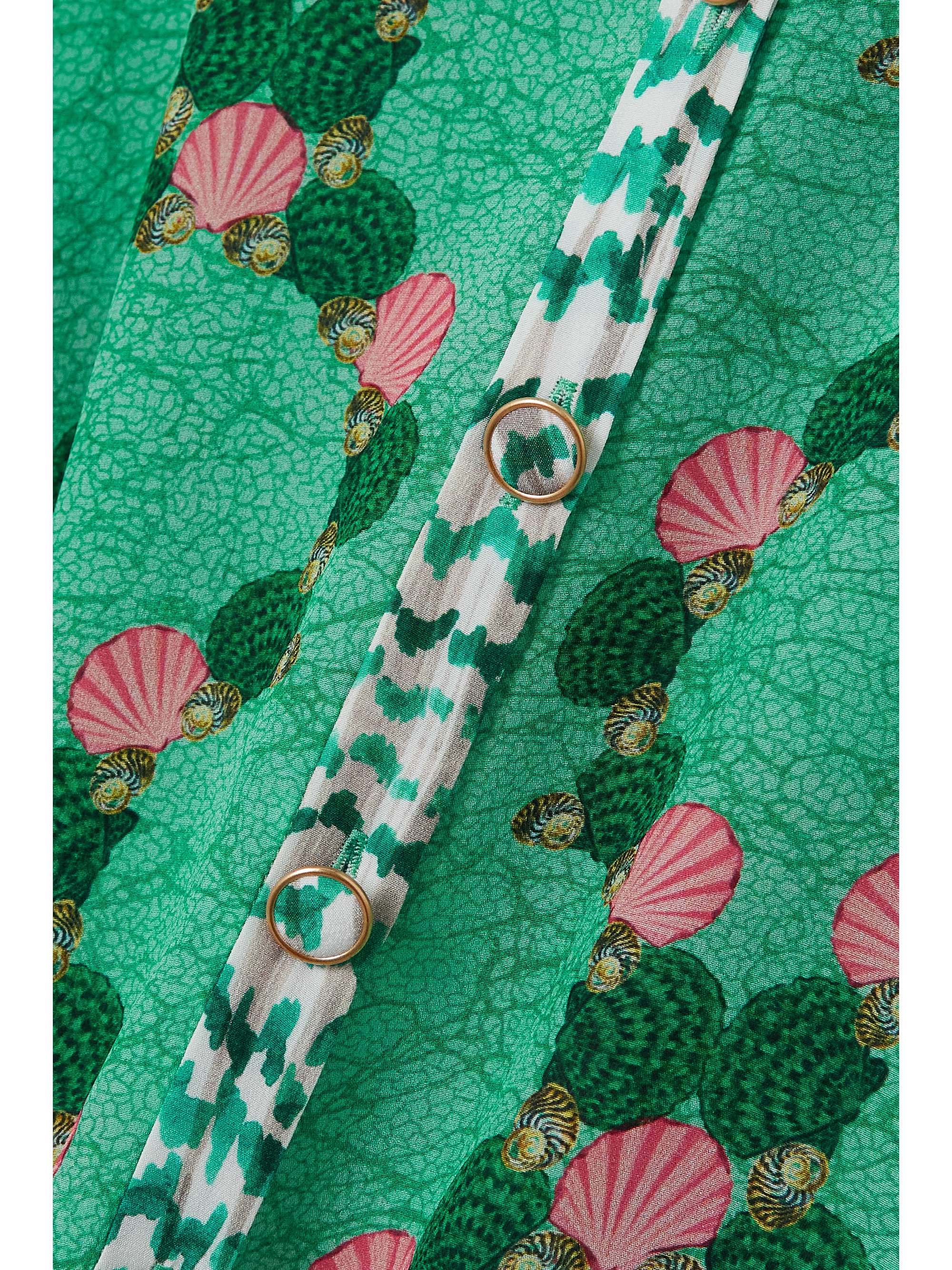 SALONI Lea printed silkchiffon maxi dress NETAPORTER