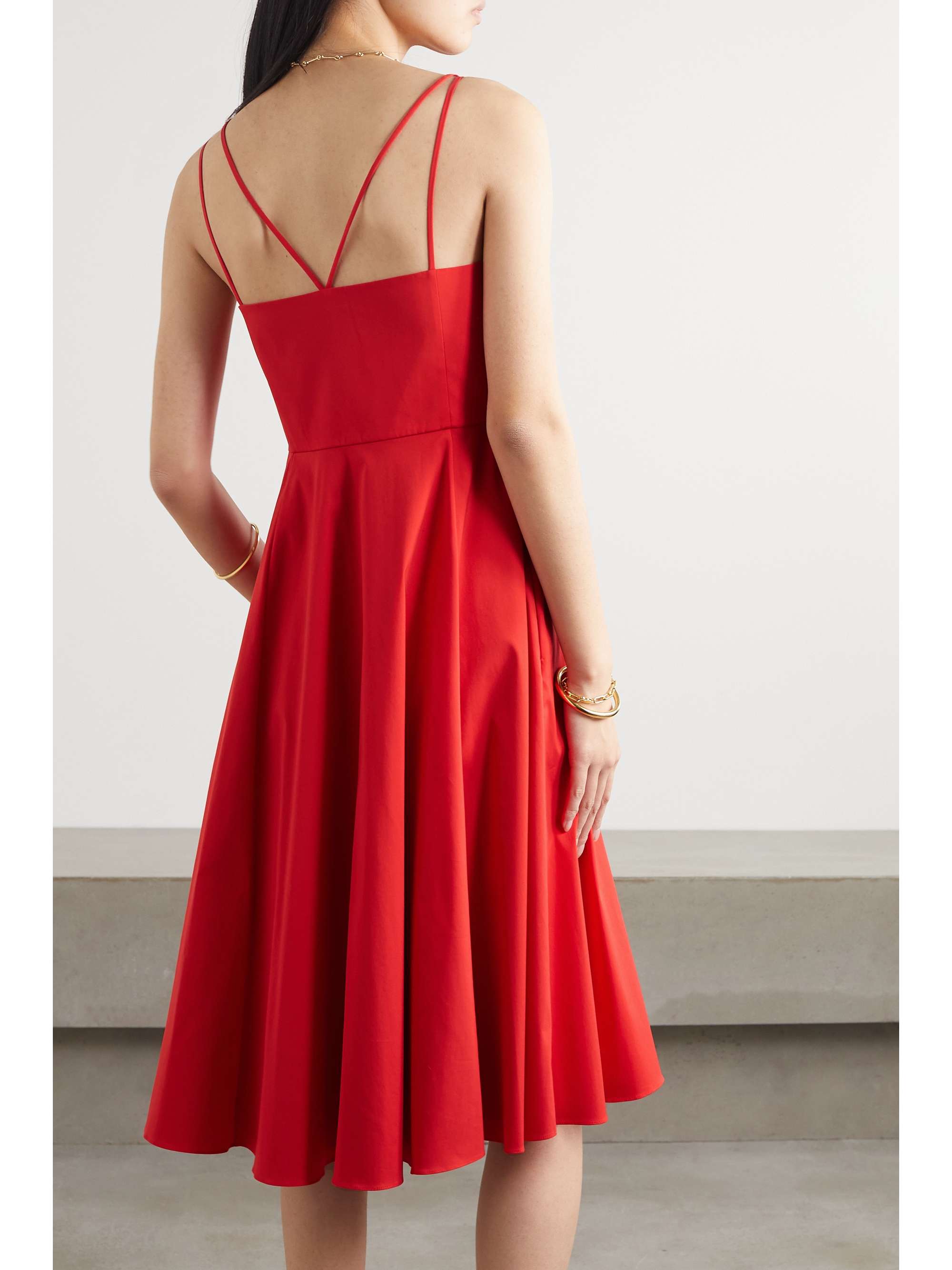 THEORY Stretch cotton-blend midi dress