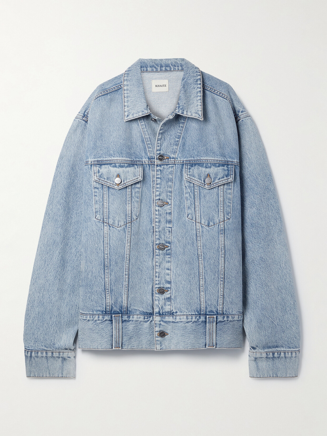 Khaite Grizzo Oversized Denim Jacket In Blue