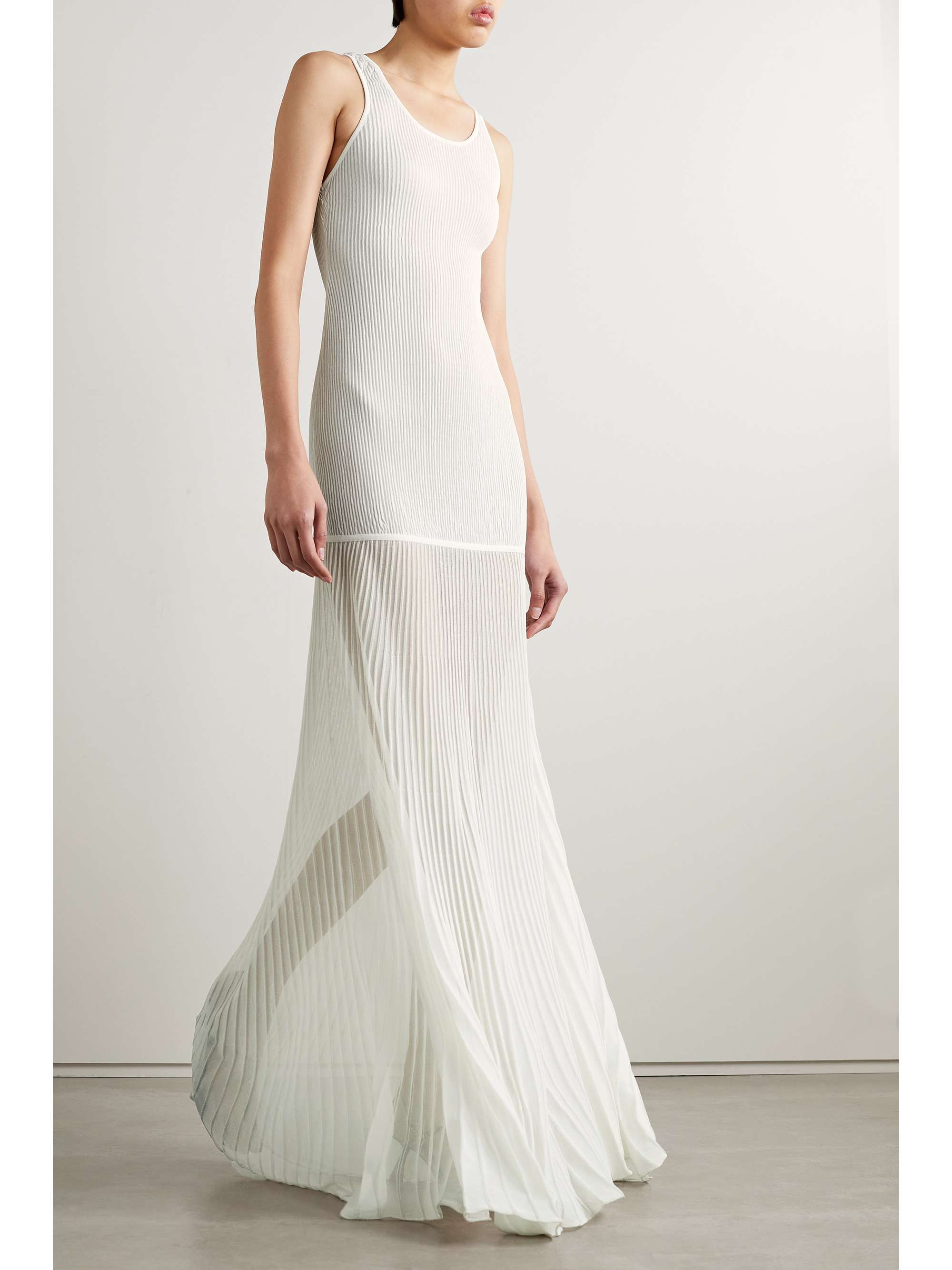 KHAITE Maxikleid aus Rippstrick