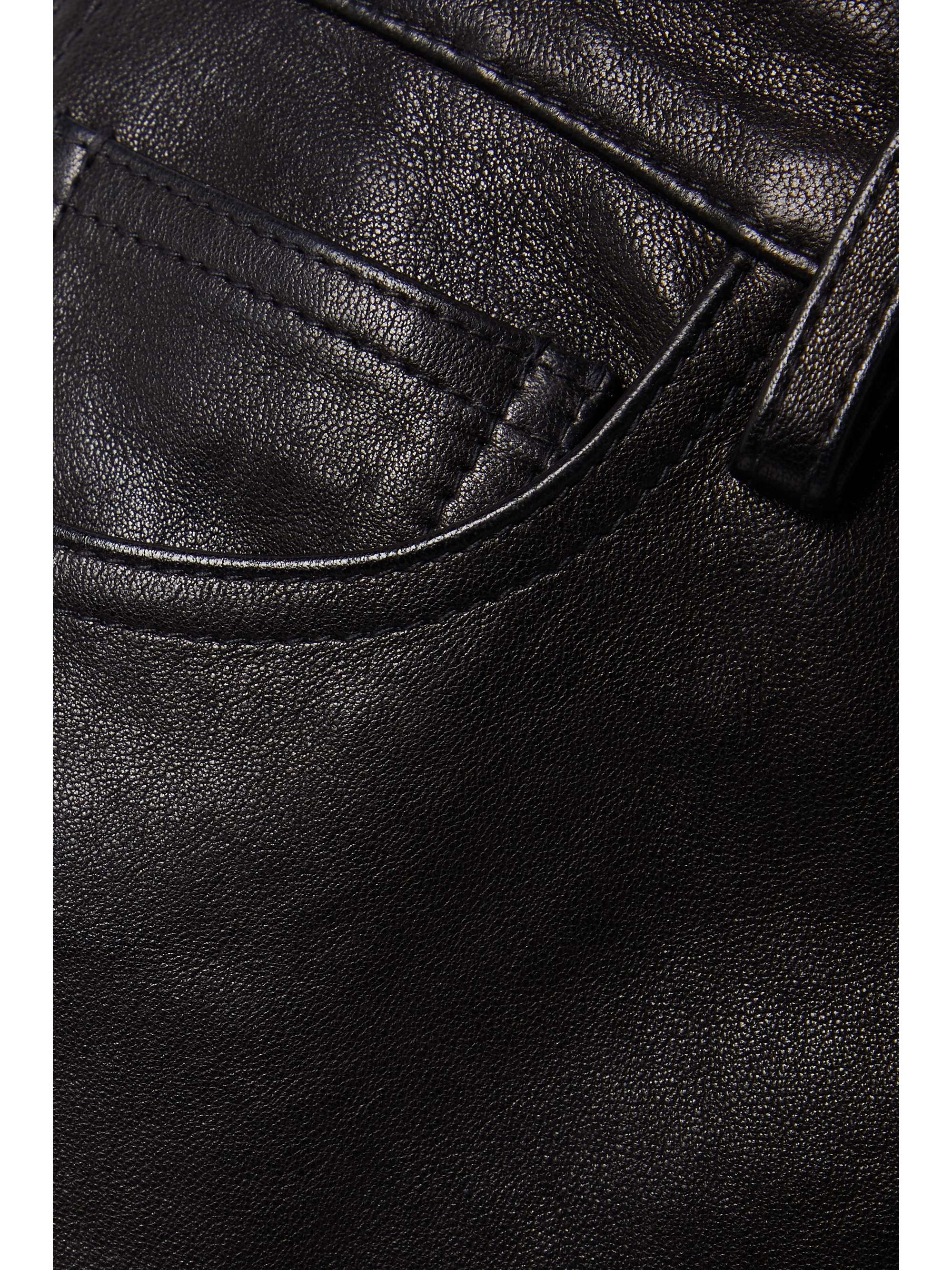 KHAITE Danielle embellished leather straight-leg pants