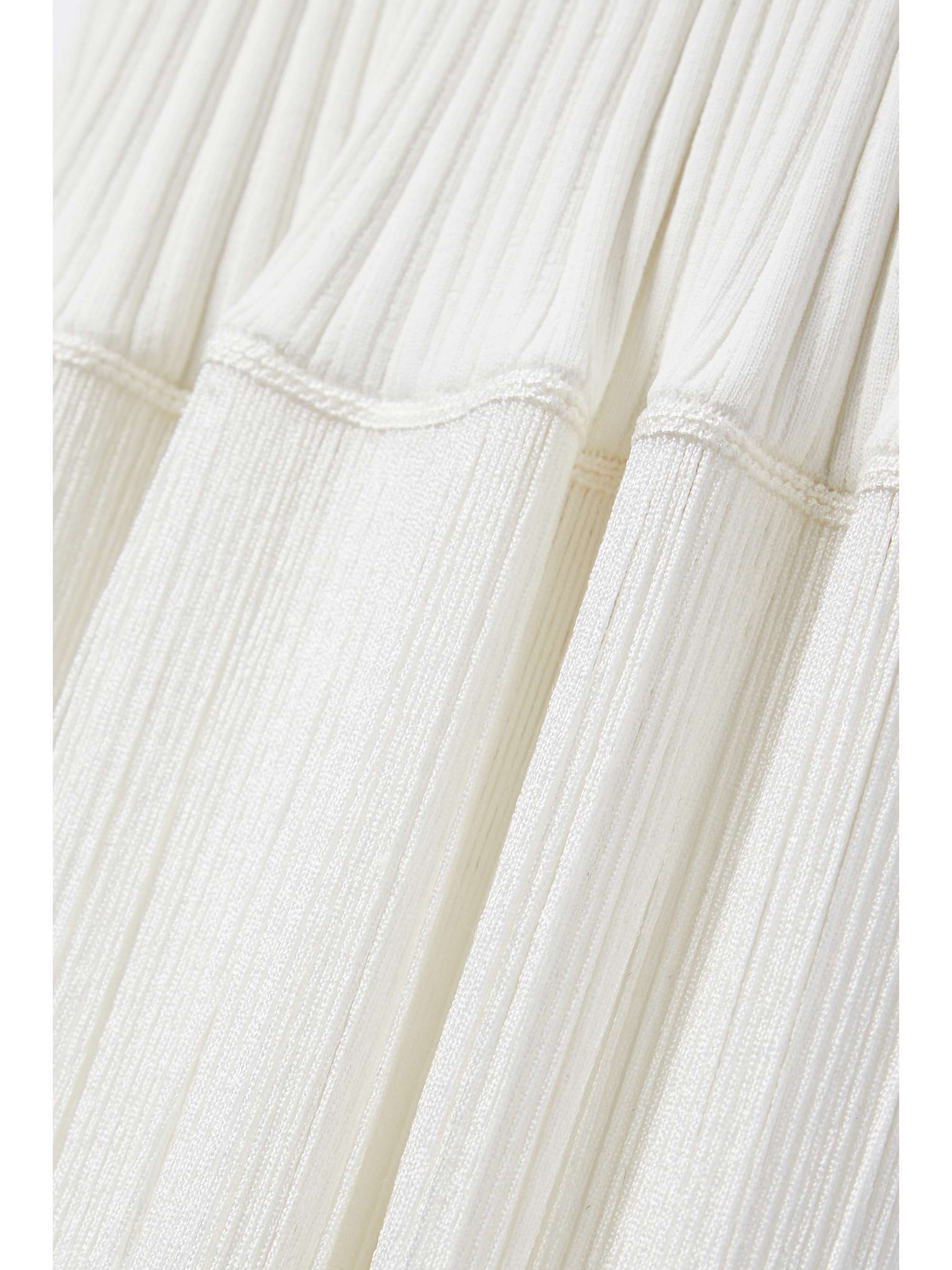 KHAITE Cedar Maxikleid aus Rippstrick mit Fransen