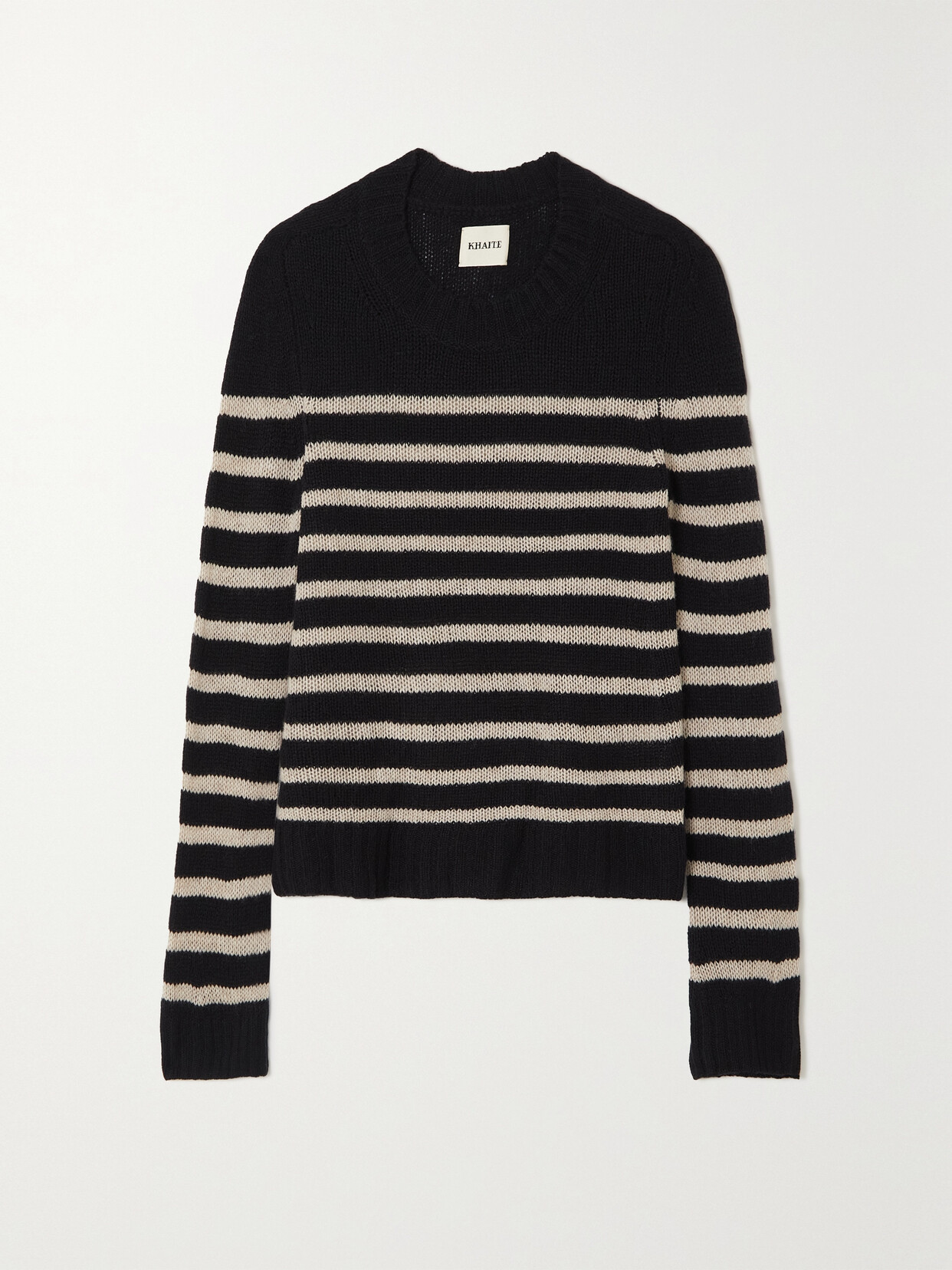 Khaite - Tilda Striped Cashmere Sweater - Black