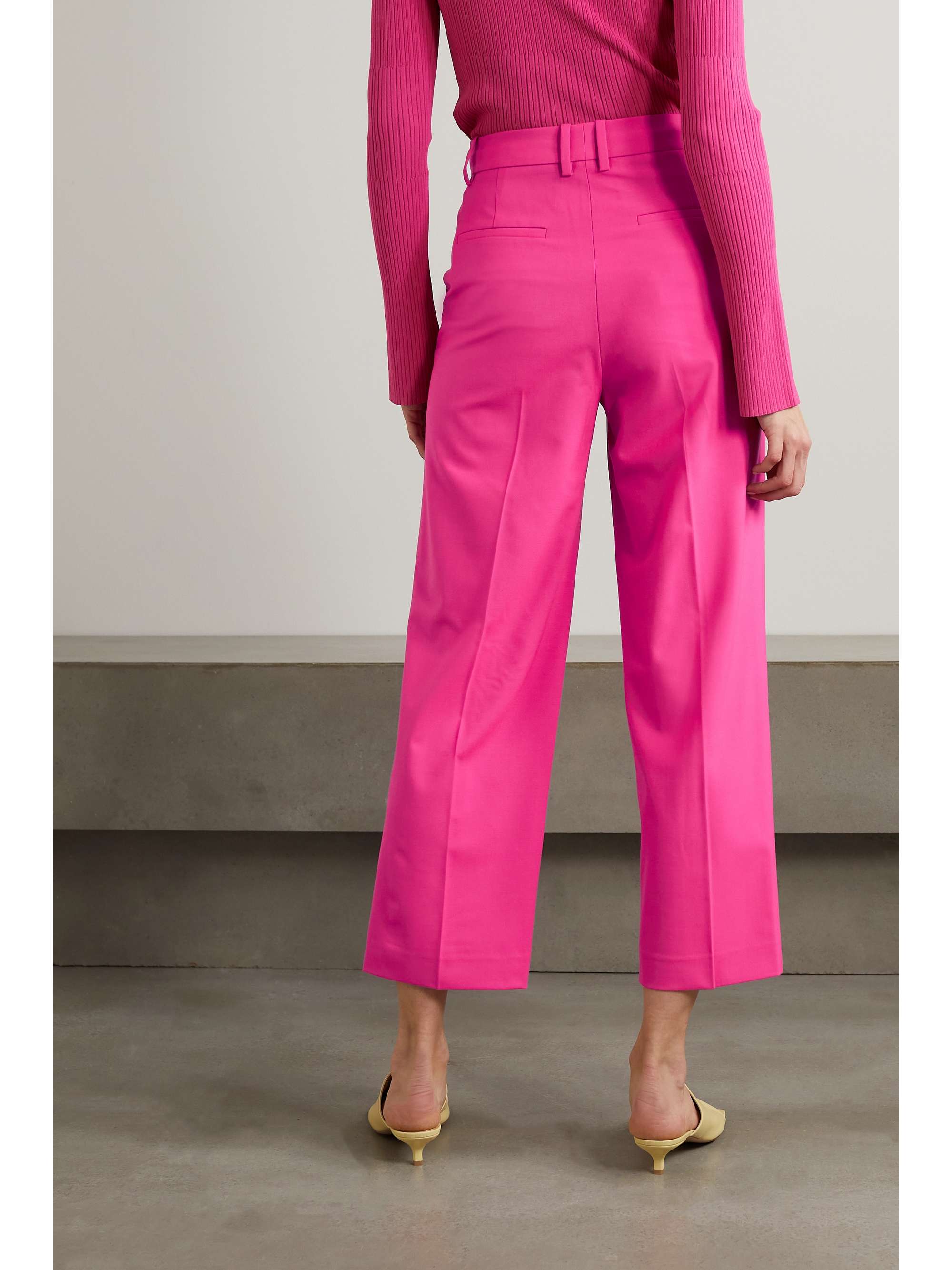 THEORY Cropped stretch-wool straight-leg pants