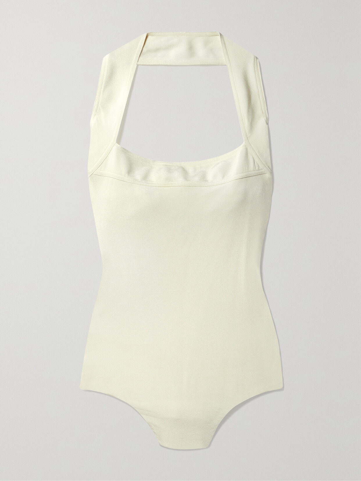 Khaite Sola Halter Bodysuit In Cream