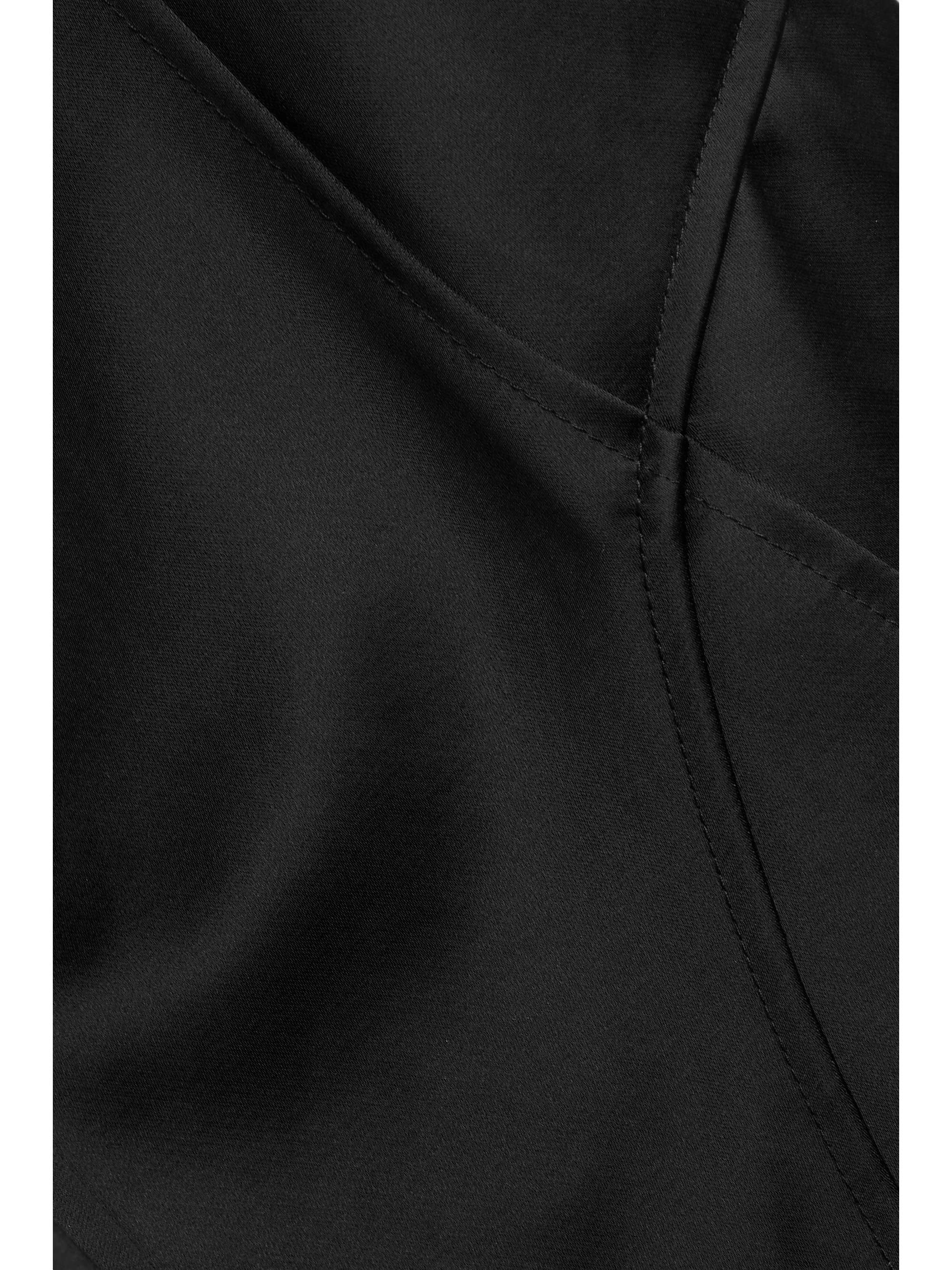 KHAITE Janna strapless duchesse cottonblend satin mini dress NETA