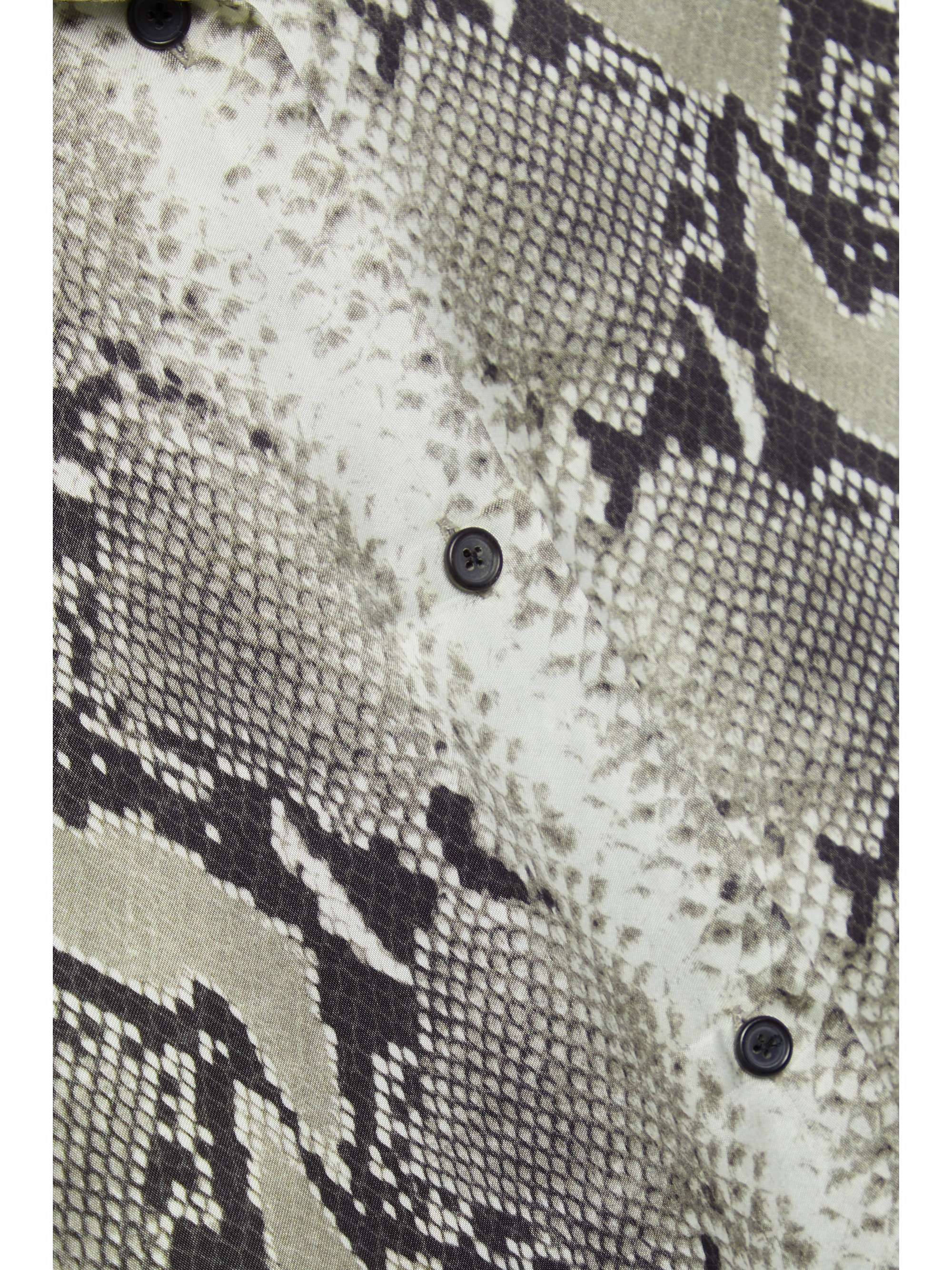 KHAITE Argo Hemd aus Satin mit Schlangenprint