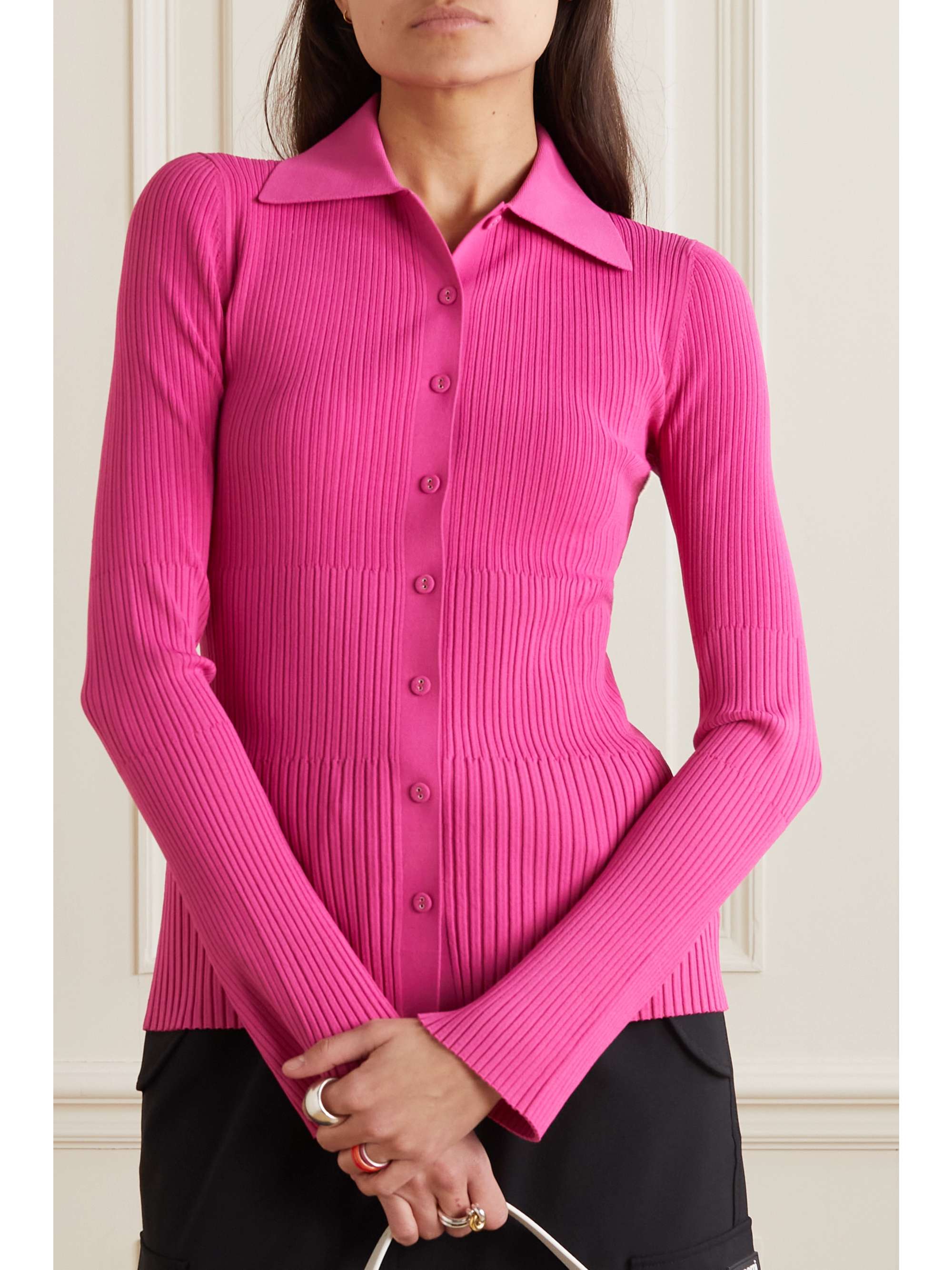 THEORY Ribbed-knit cardigan