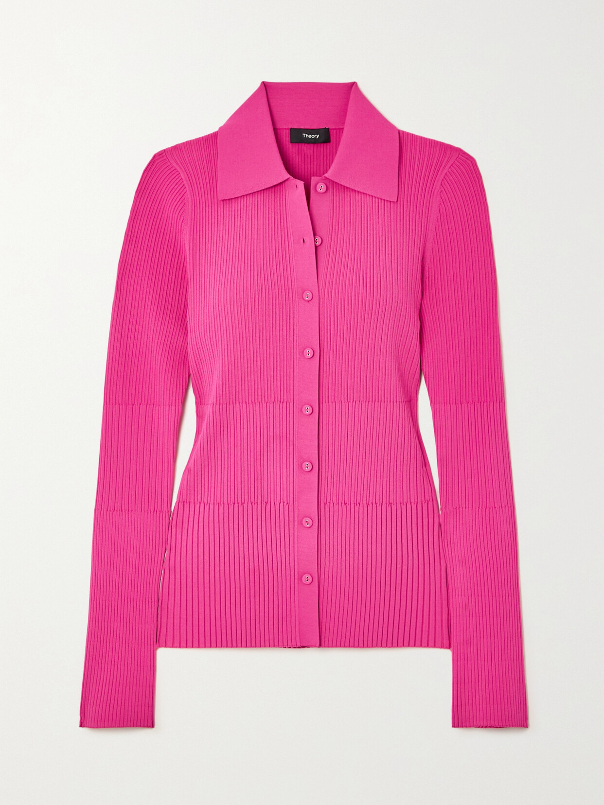 Theory - Ribbed-knit Cardigan - Pink