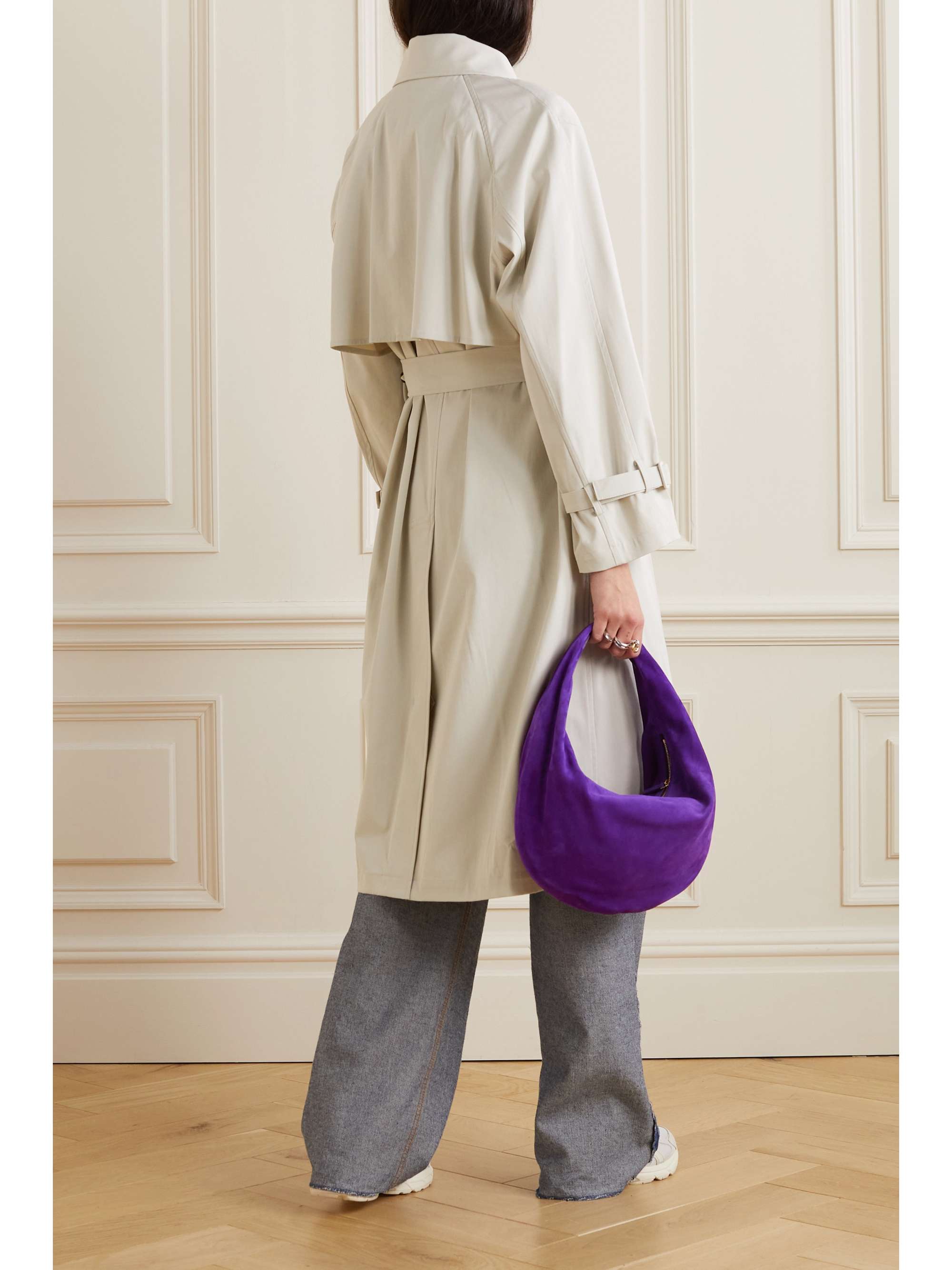 THEORY Belted double-breasted cotton-blend gabardine trench coat