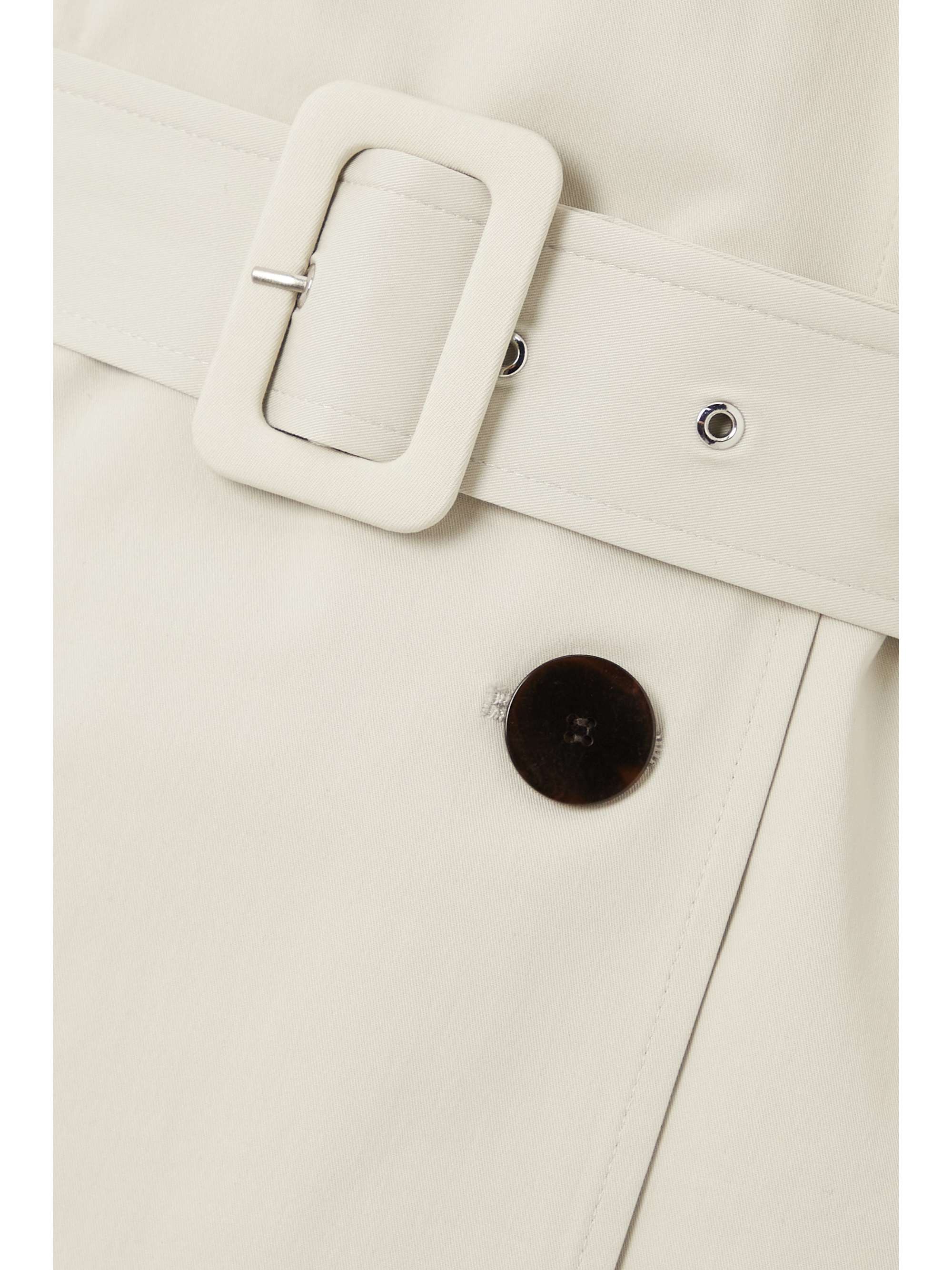 THEORY Belted double-breasted cotton-blend gabardine trench coat