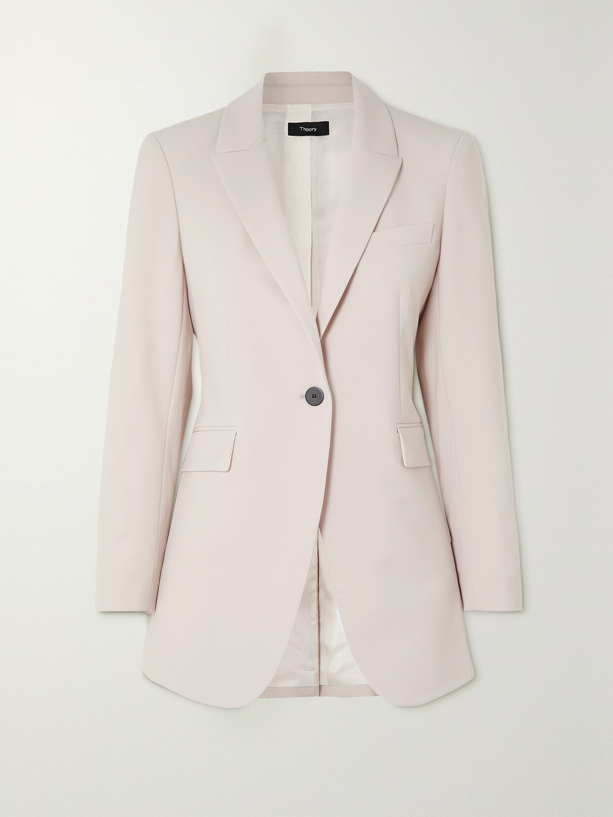 Theory - Round Etiennette Grain De Poudre Stretch-wool Blazer - Neutrals