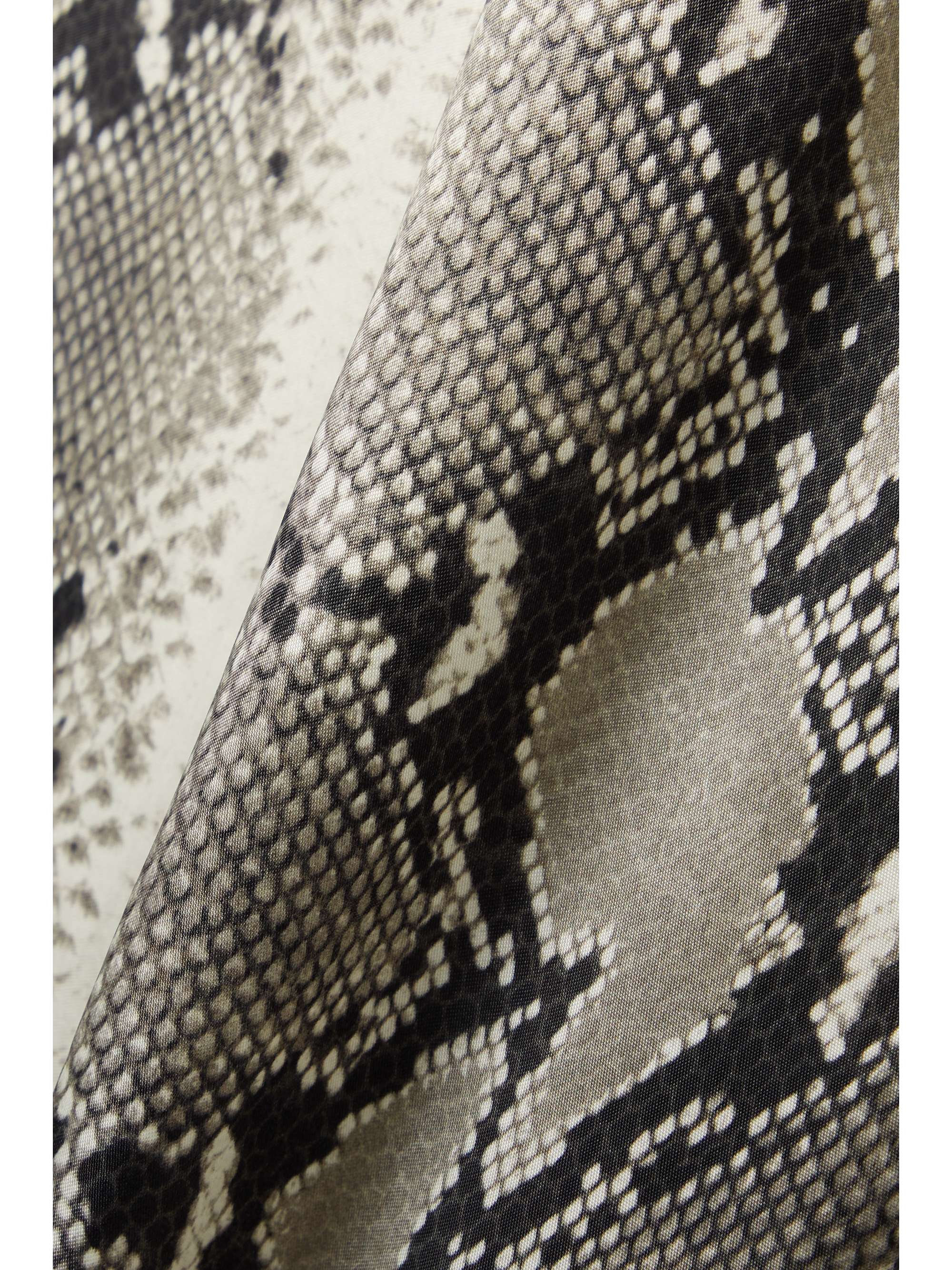 KHAITE Mindy verkürzte Hose mit weitem Bein aus Canvas mit Schlangenprint