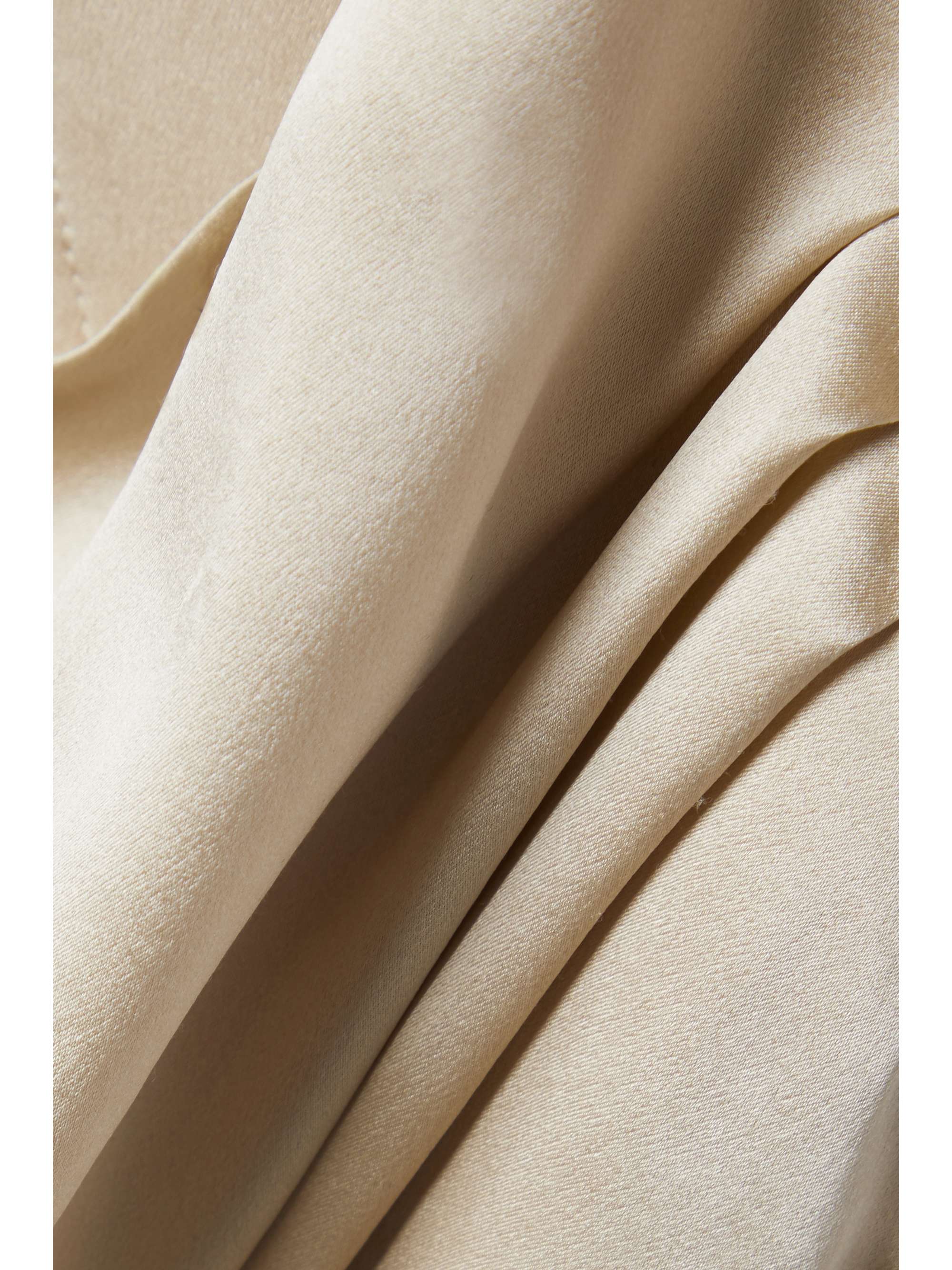 KHAITE Oli draped silk-satin tank