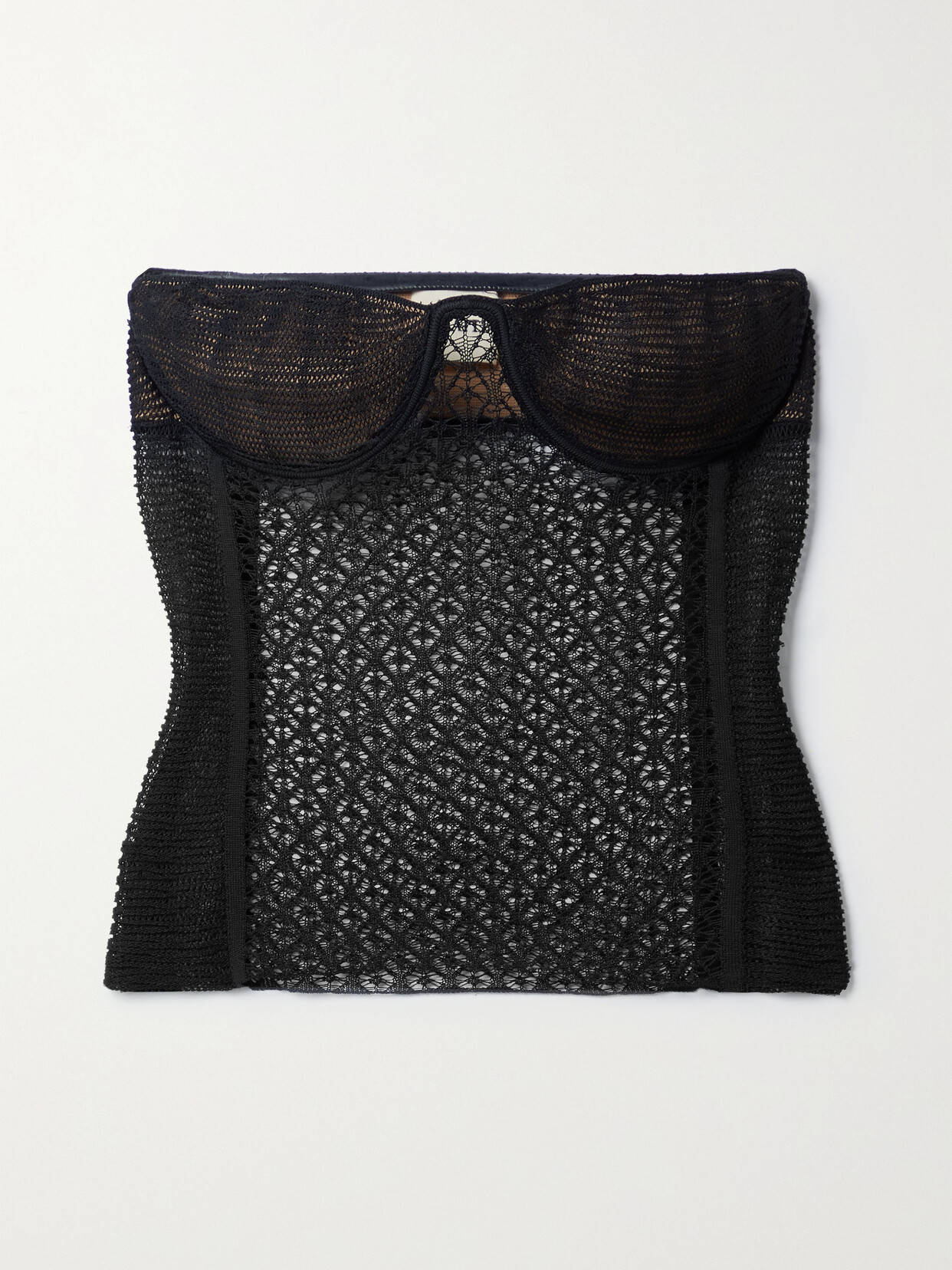 Khaite - Lori Strapless Stretch-lace Bustier Top - Black