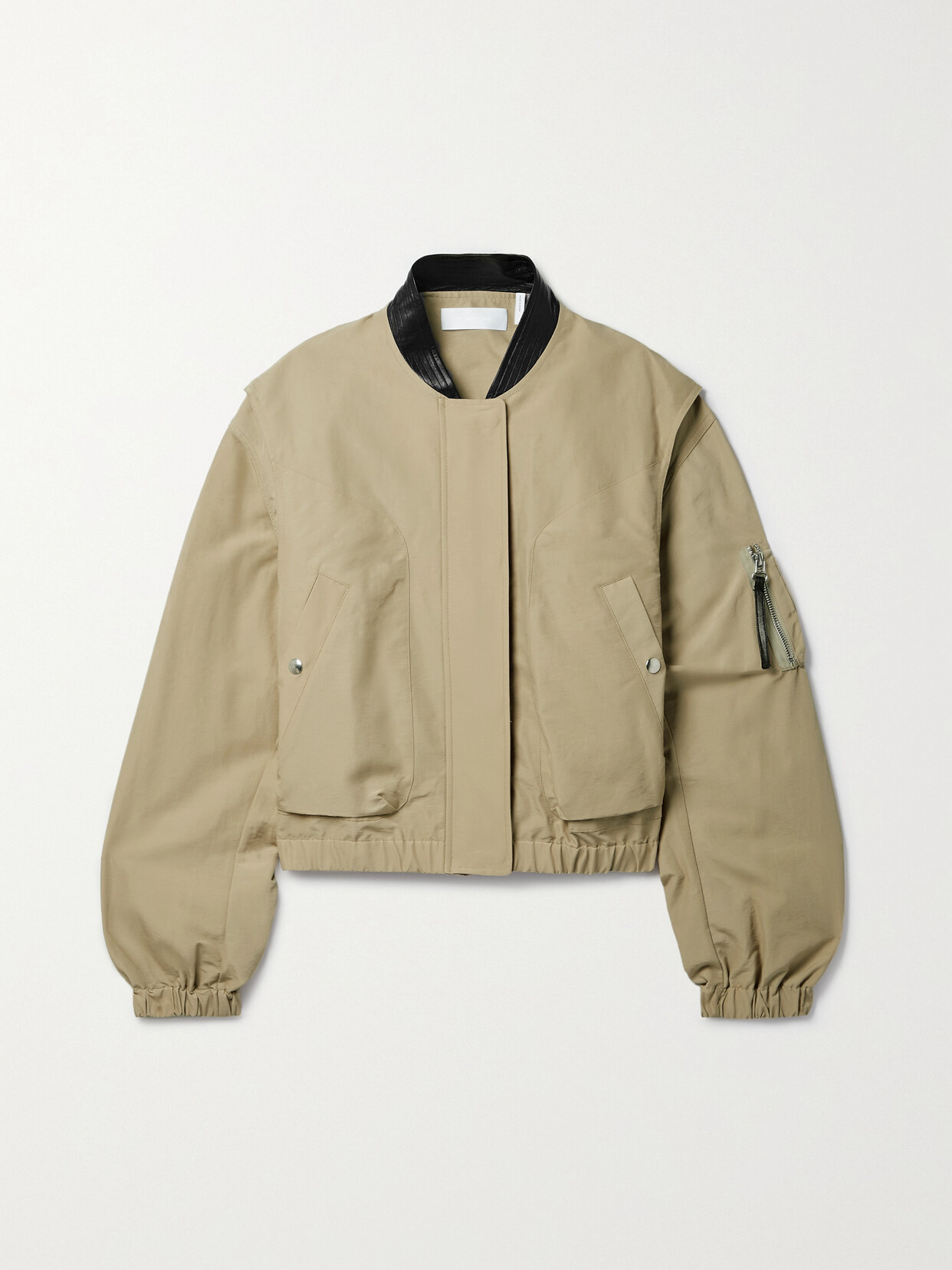 Helmut Lang - Layered Cotton-blend Bomber Jacket - Neutrals