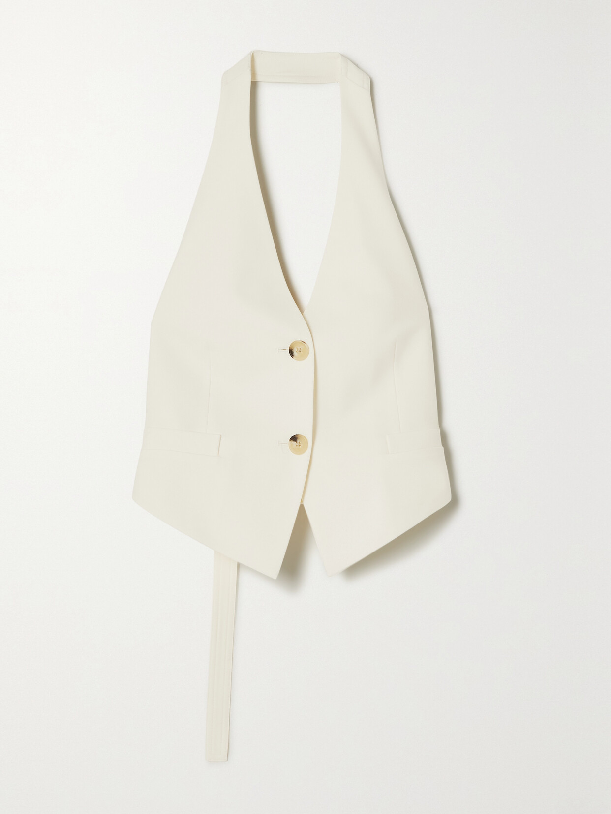 Helmut Lang - Twill Halterneck Vest - Ivory