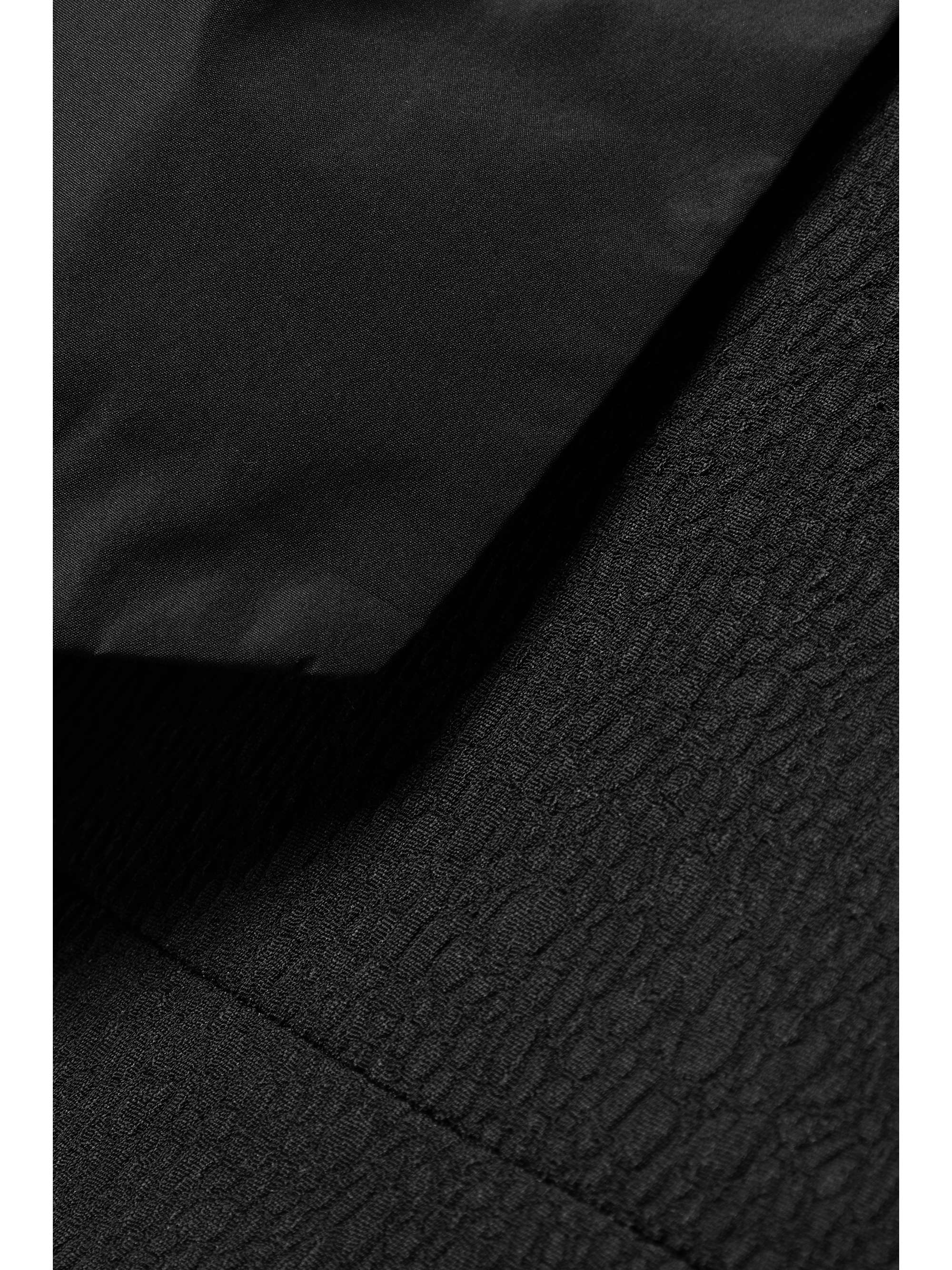 REBECCA VALLANCE Cecily shell-trimmed one-shoulder recycled-cloqué gown